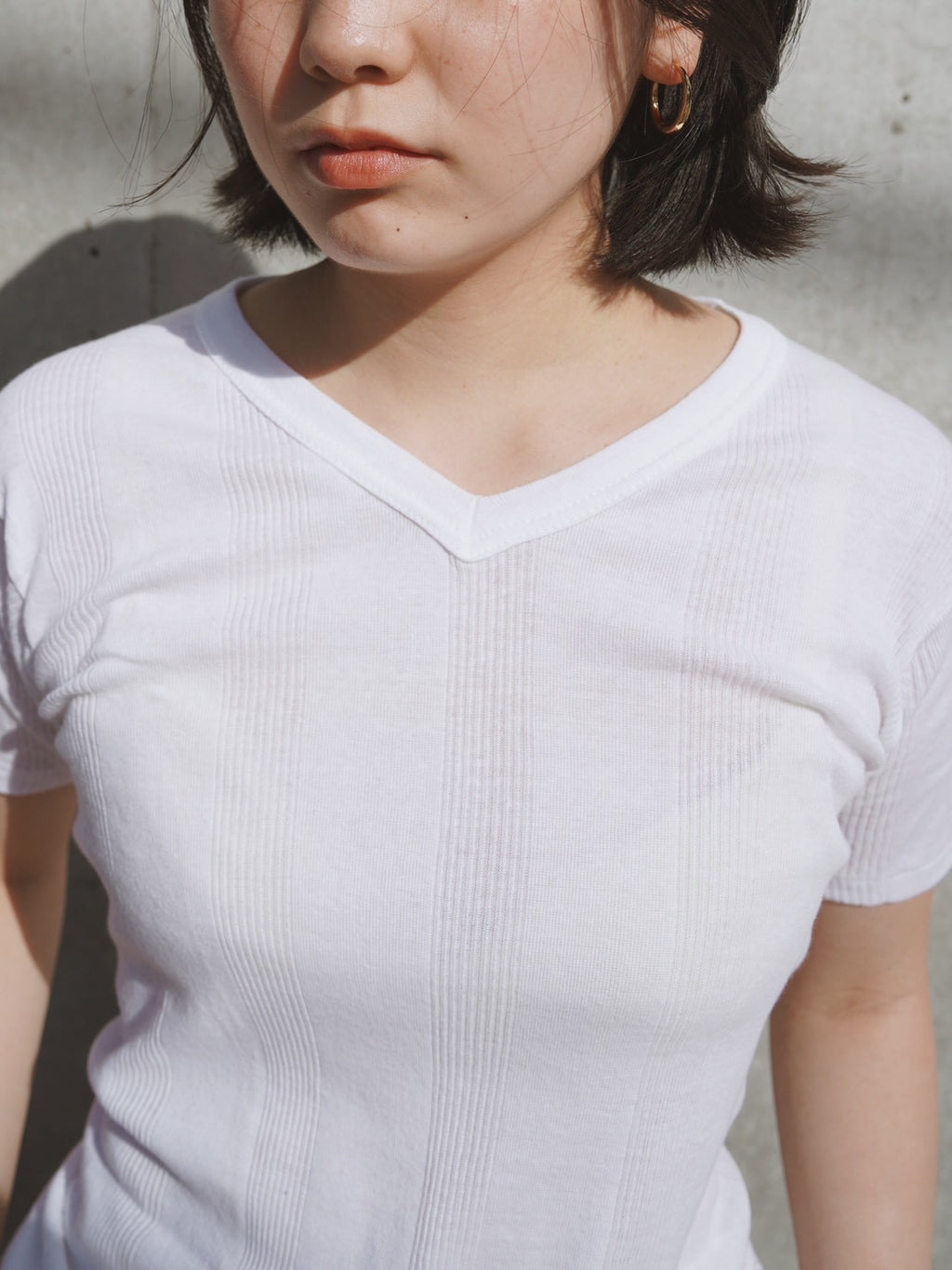 Miller White V-Neck Tee