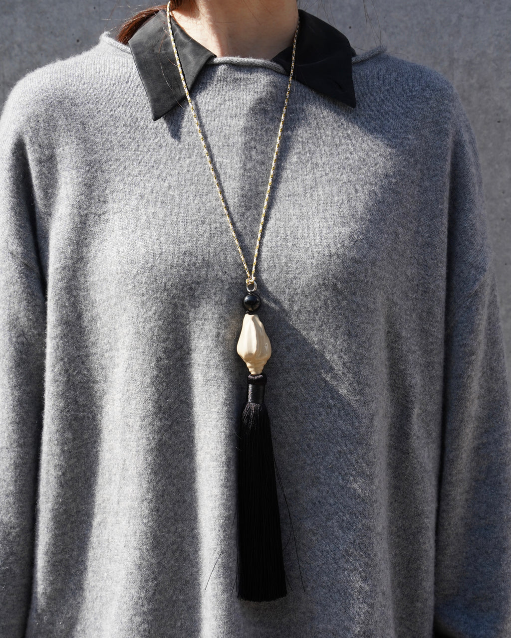 MANÀ x CARINA NICKLAS SHELL TASSEL NECKLACE .04 - BEIGE x MIX