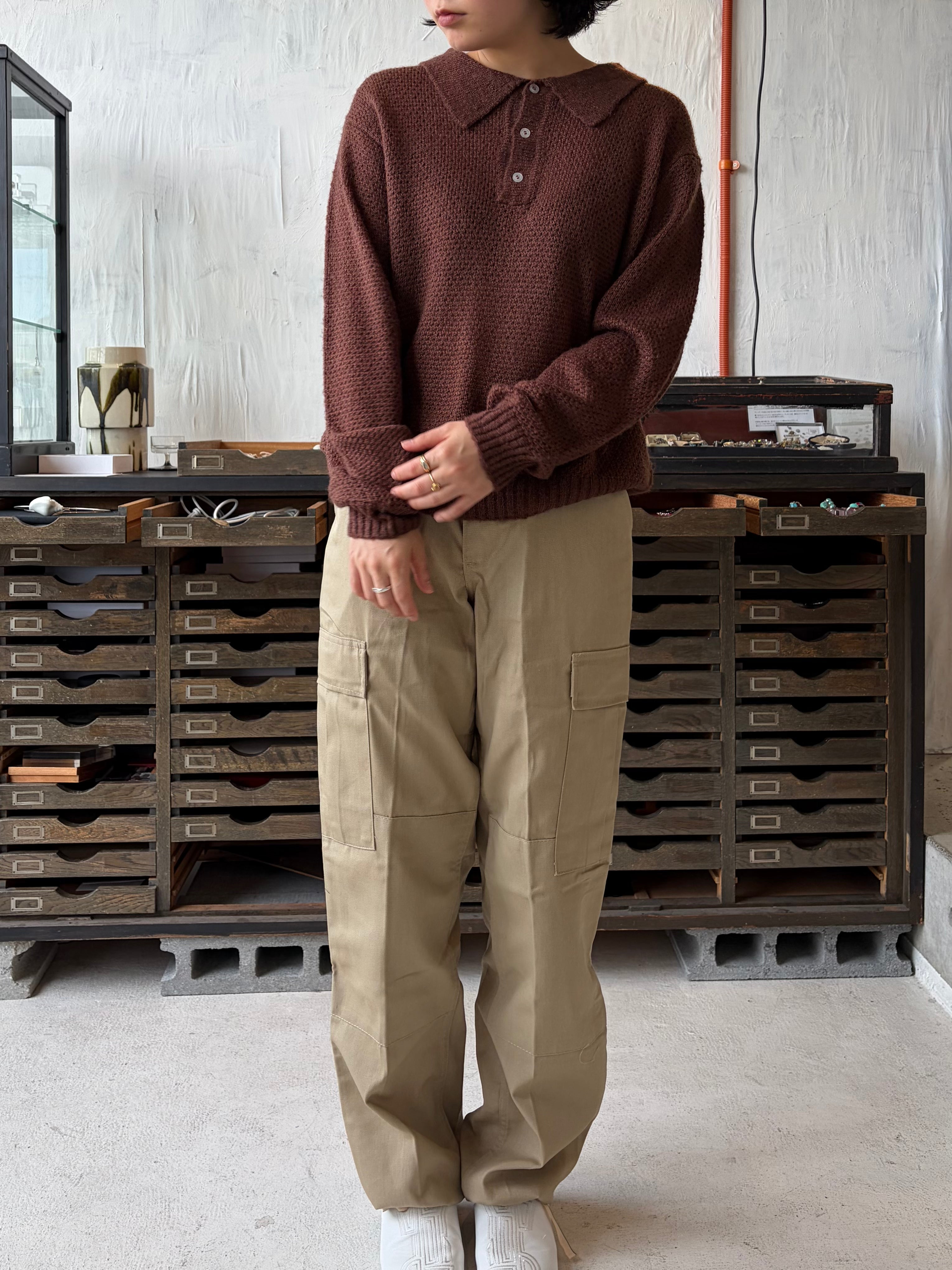 US Cotton x Poly 6 Pockets Pants  Beige