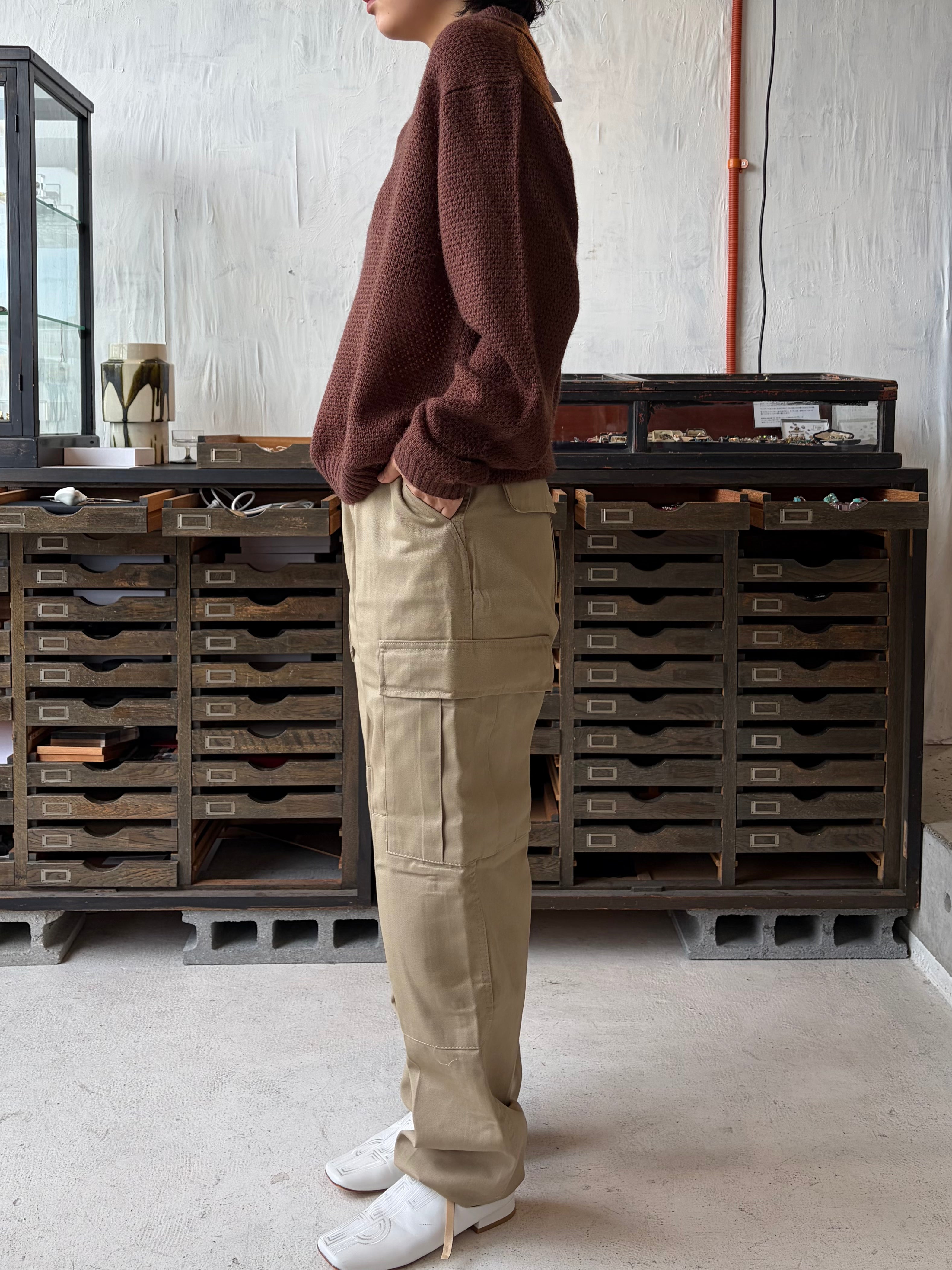 US Cotton x Poly 6 Pockets Pants  Beige