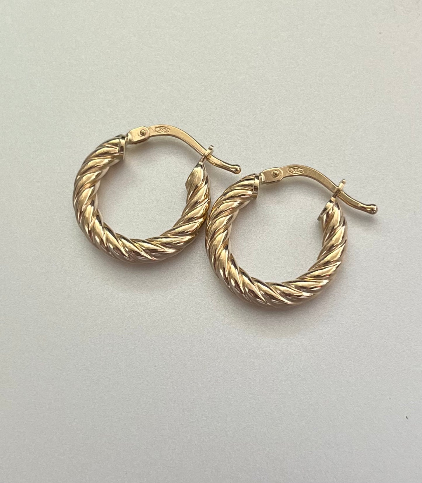 14K Gold Hoops