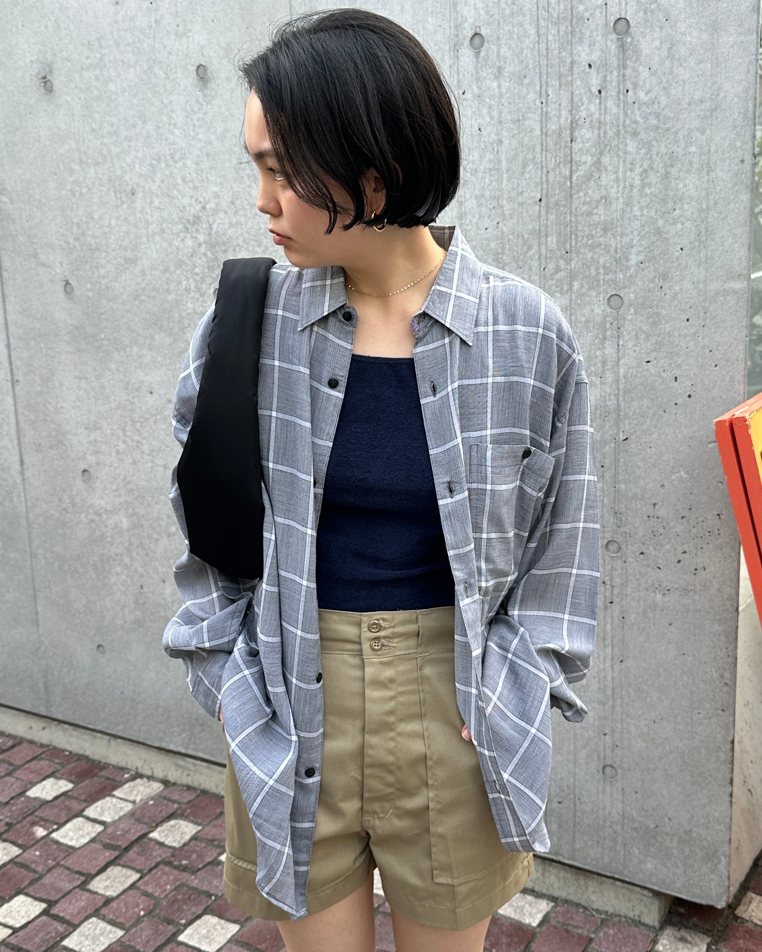 "GOOUCH" 100% Viscose Sheer L/S Shirt