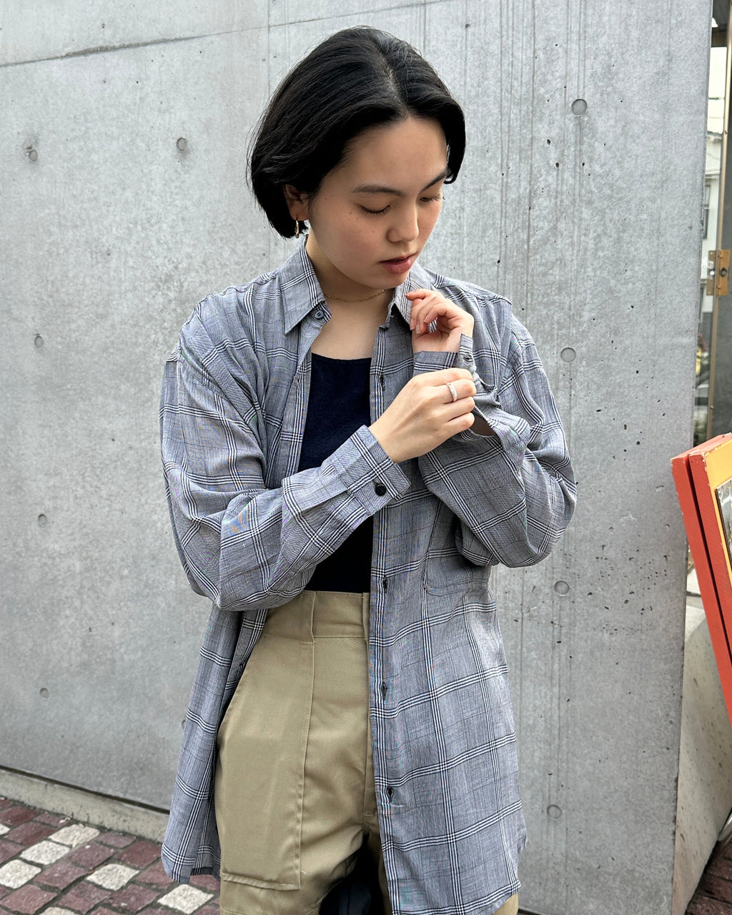 "GOOUCH" 100% Viscose Sheer L/S Shirt
