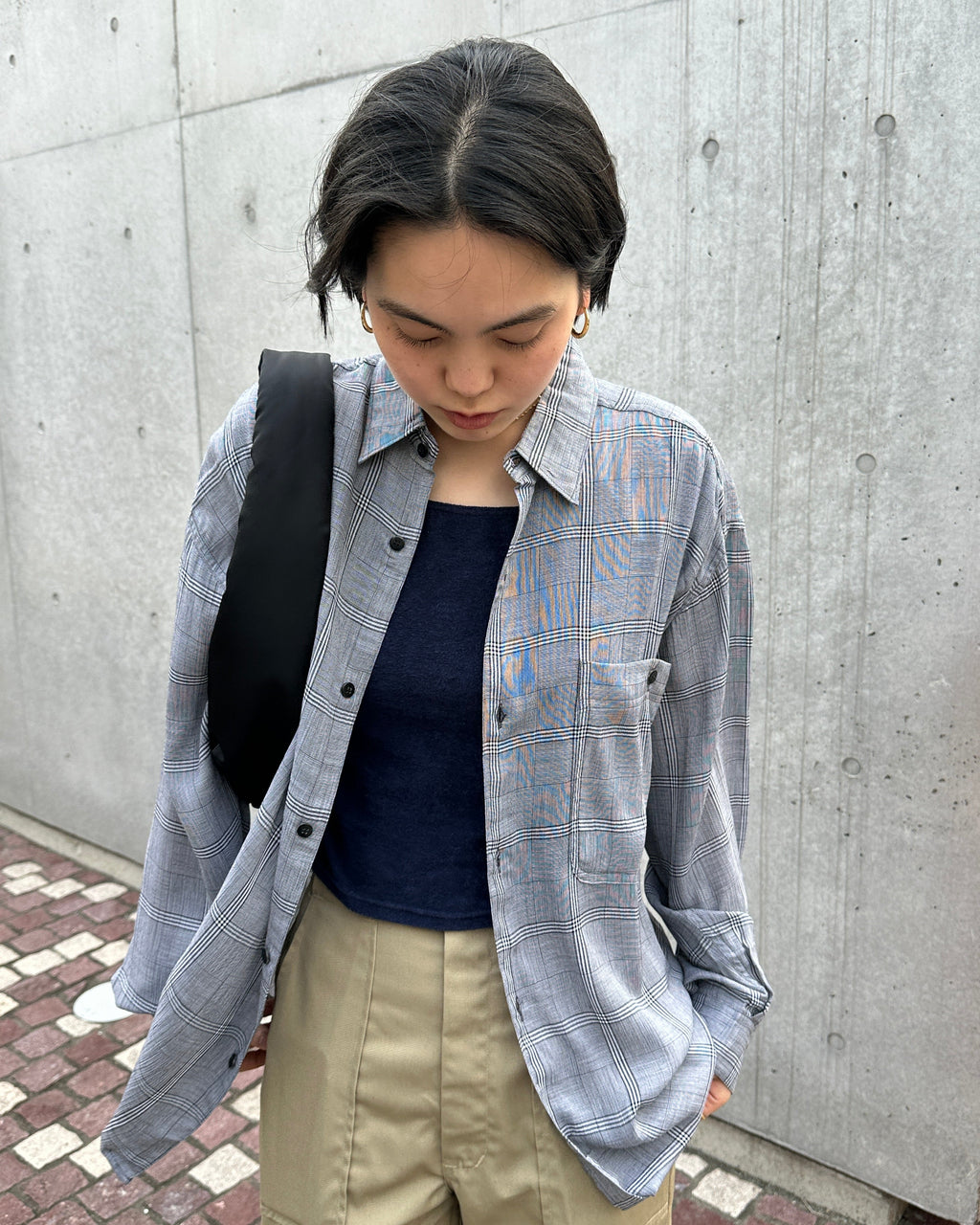 "GOOUCH" 100% Viscose Sheer L/S Shirt