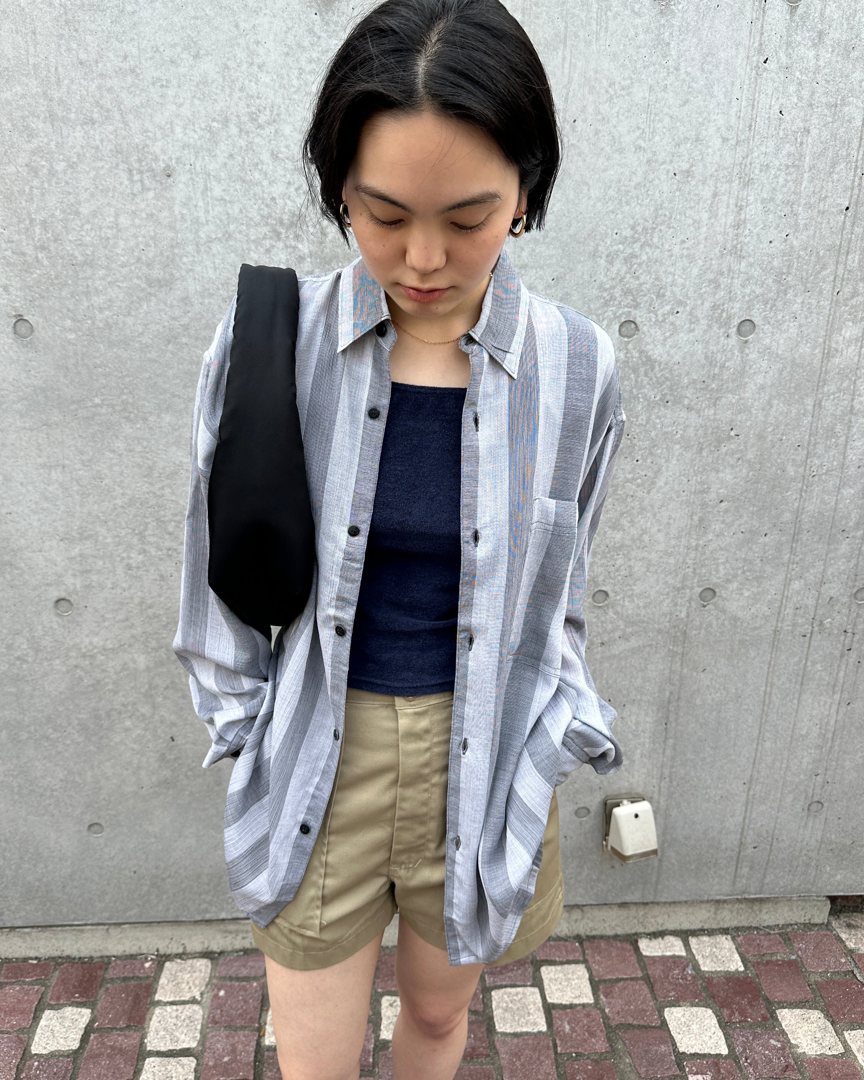 "GOOUCH" 100% Viscose Sheer L/S Shirt