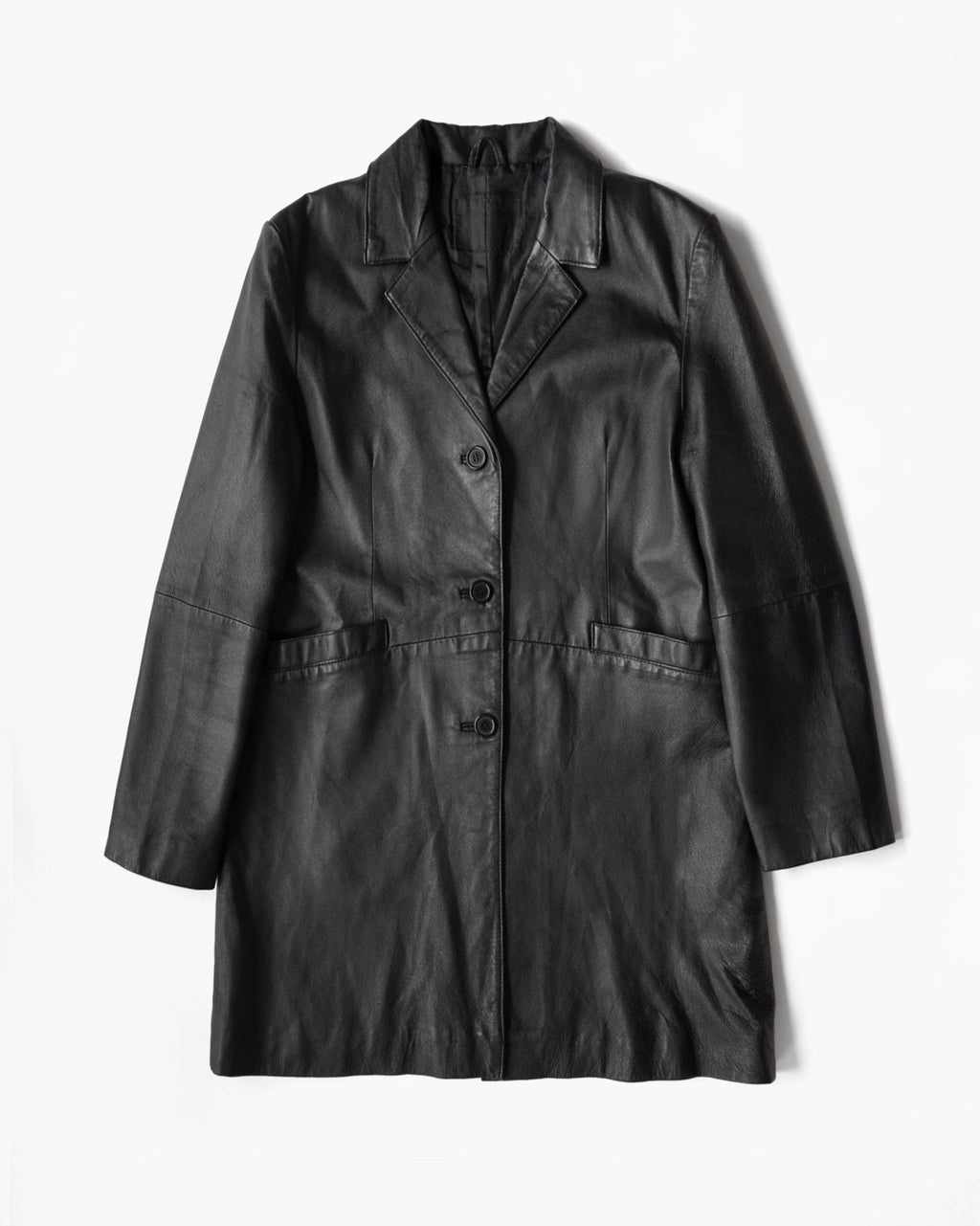 80~90's Longline Leather Tailored Jacket