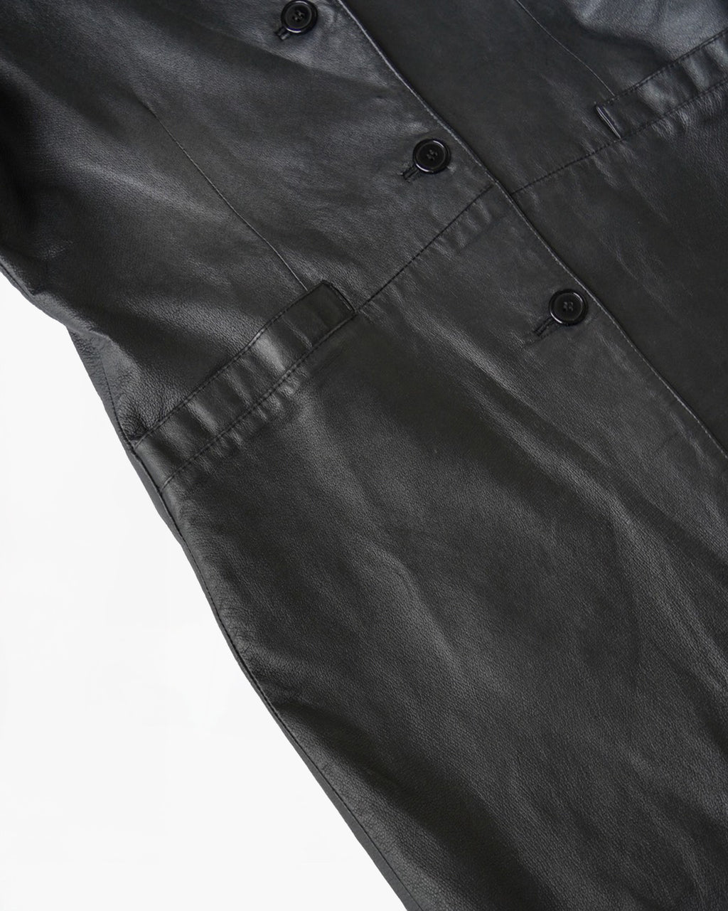 80~90's Longline Leather Tailored Jacket