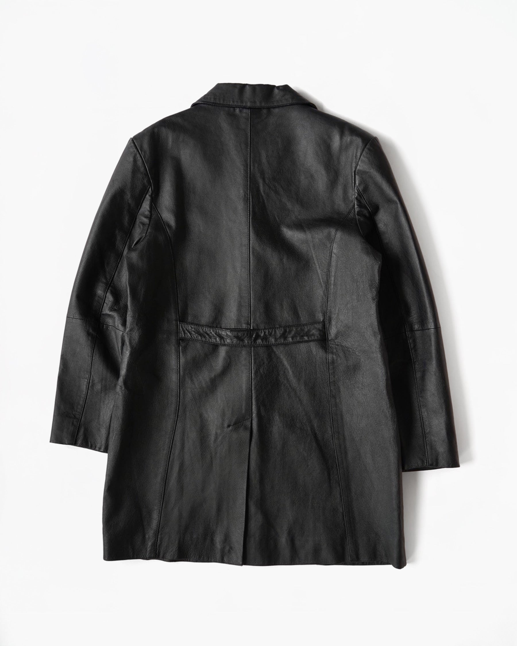 80~90's Longline Leather Tailored Jacket