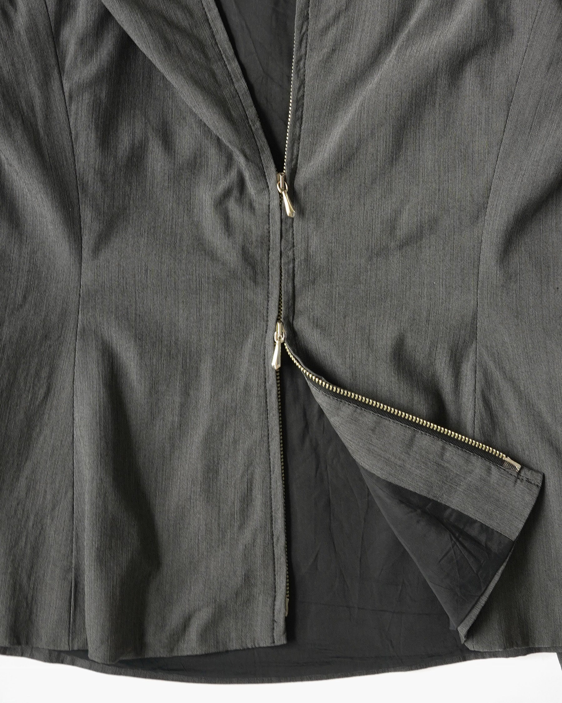 Off-Shoulder Zip Top