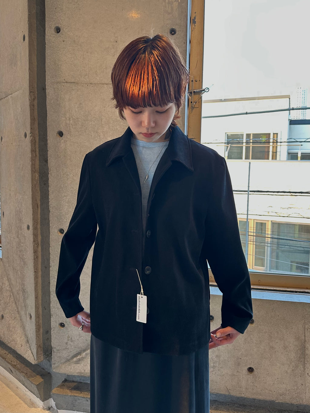 Peach Skin Black Jacket