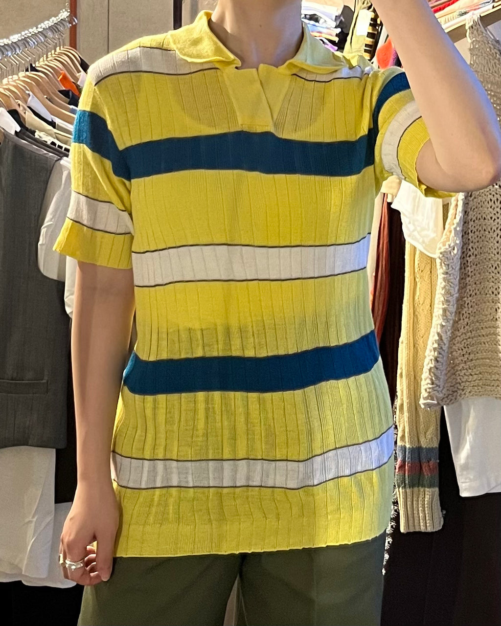 Design Acrylic Knit Polo Made in Italy