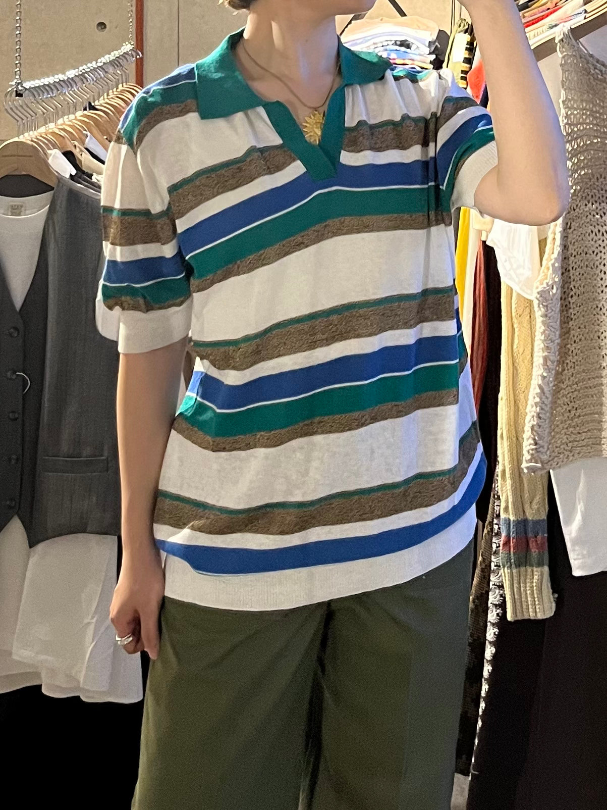 Design Acrylic Knit Polo Made in Italy