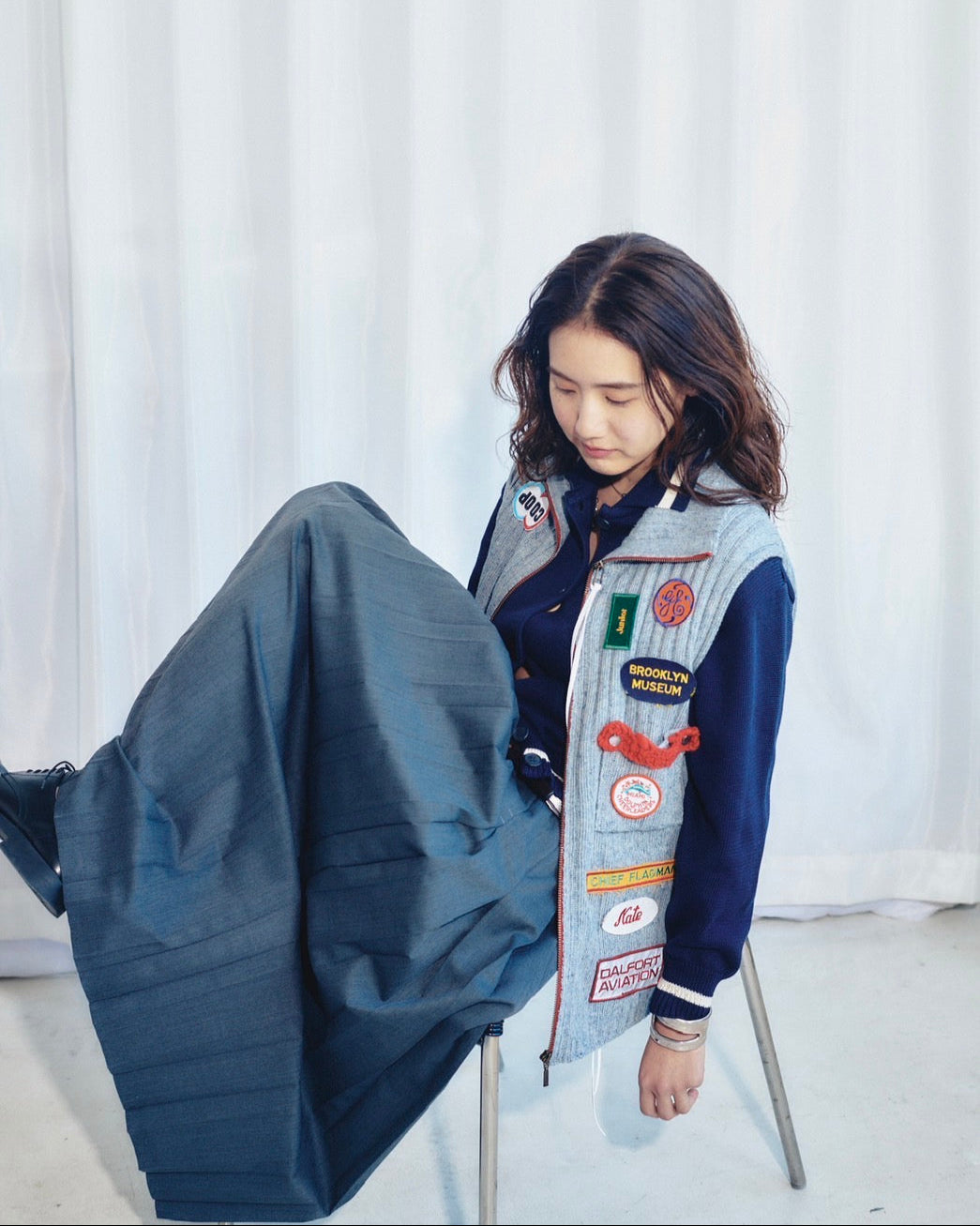 KAKAN x 404 Limited Edition Knit Drivers Vest - Patchwork【Sophia】