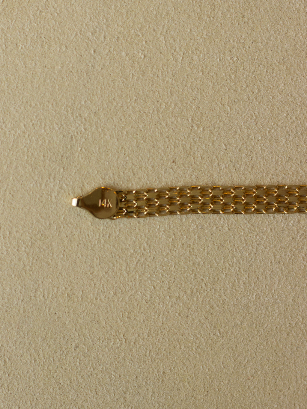 14K  Solid Gold  Bismarck Chain Bracelet (GDB25SS-002)