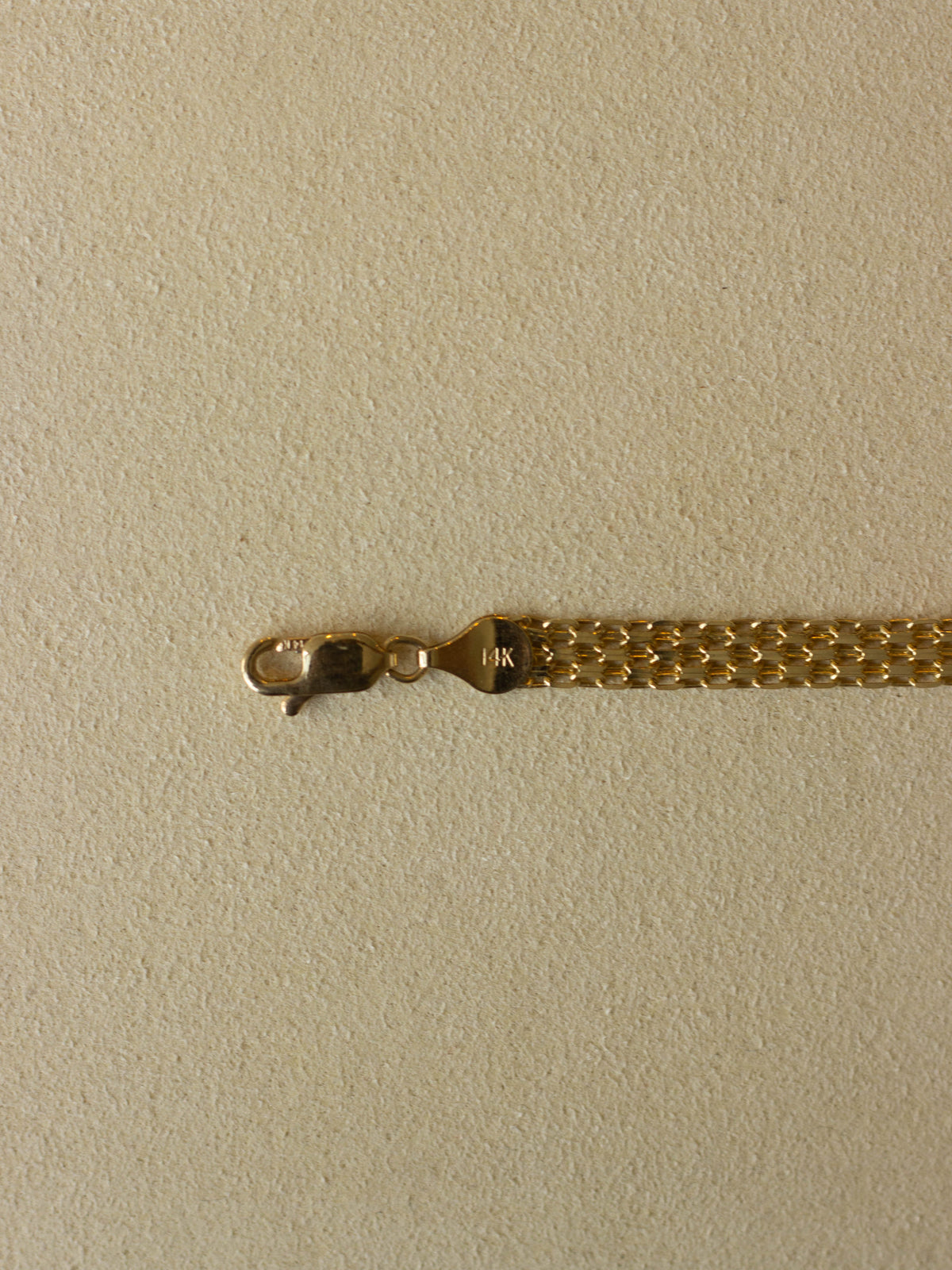 14K  Solid Gold  Bismarck Chain Bracelet (GDB25SS-002)