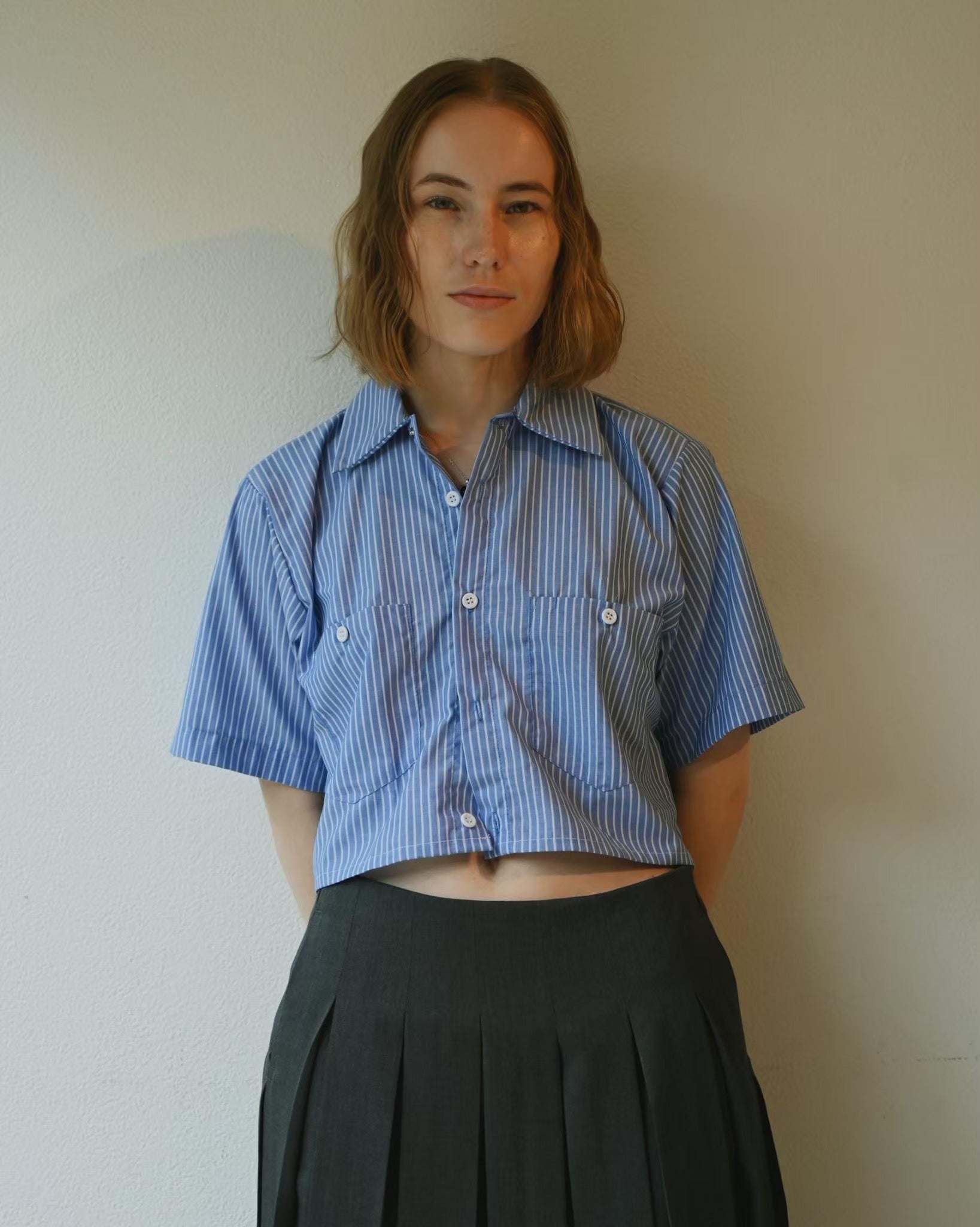 Cropped Universal Striped S/S Shirt