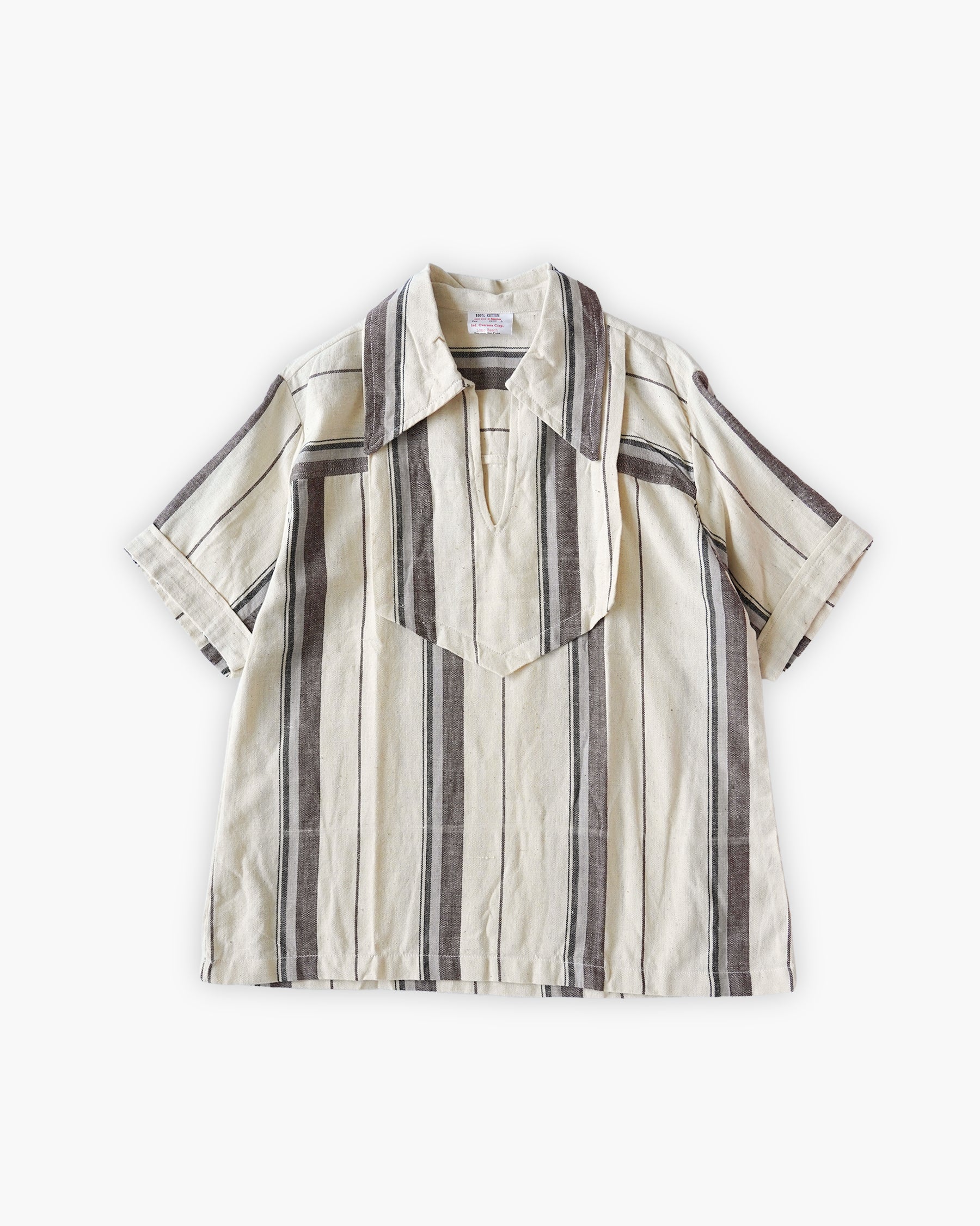 100% Cotton Stripe Pullover Shirt