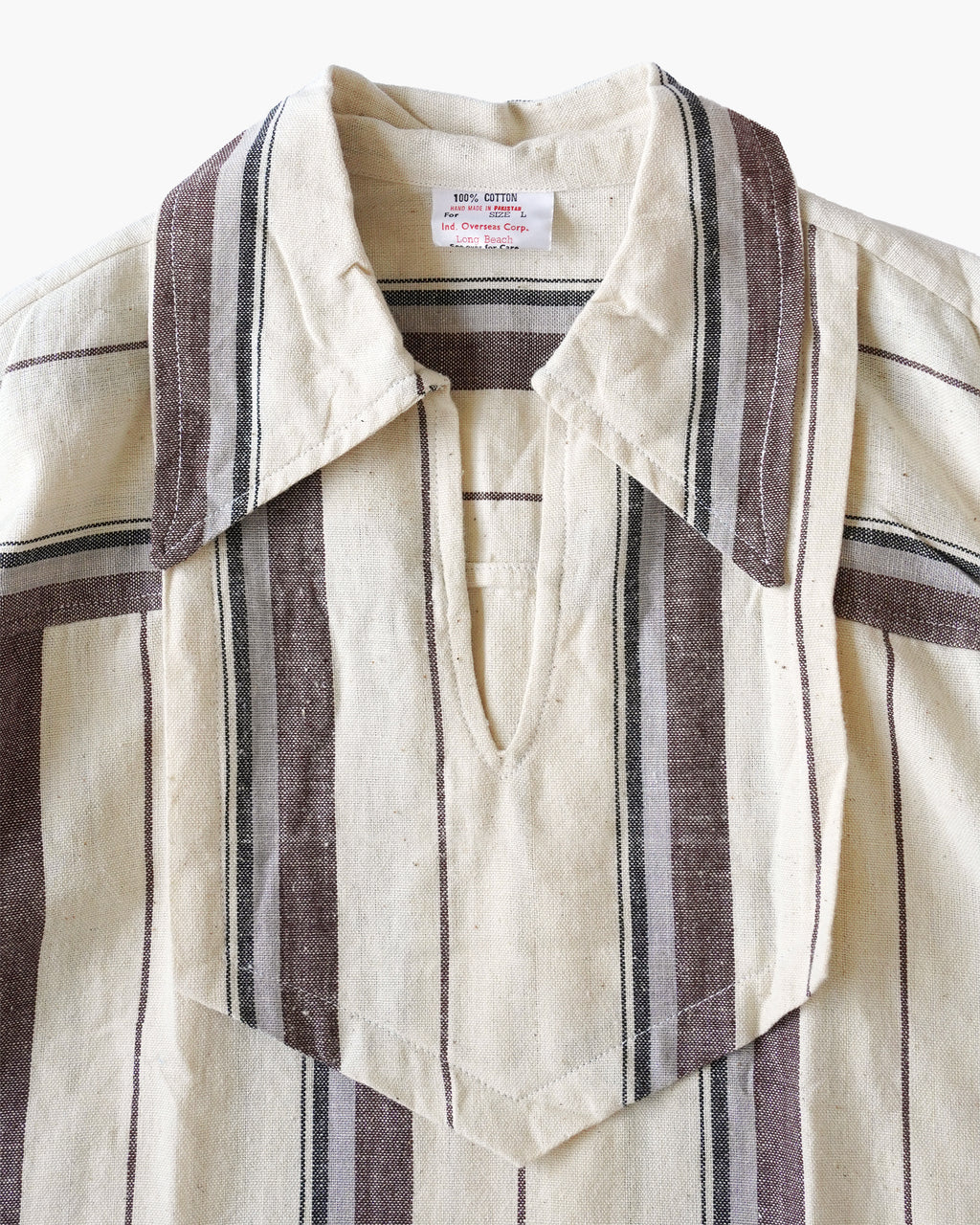 100% Cotton Stripe Pullover Shirt