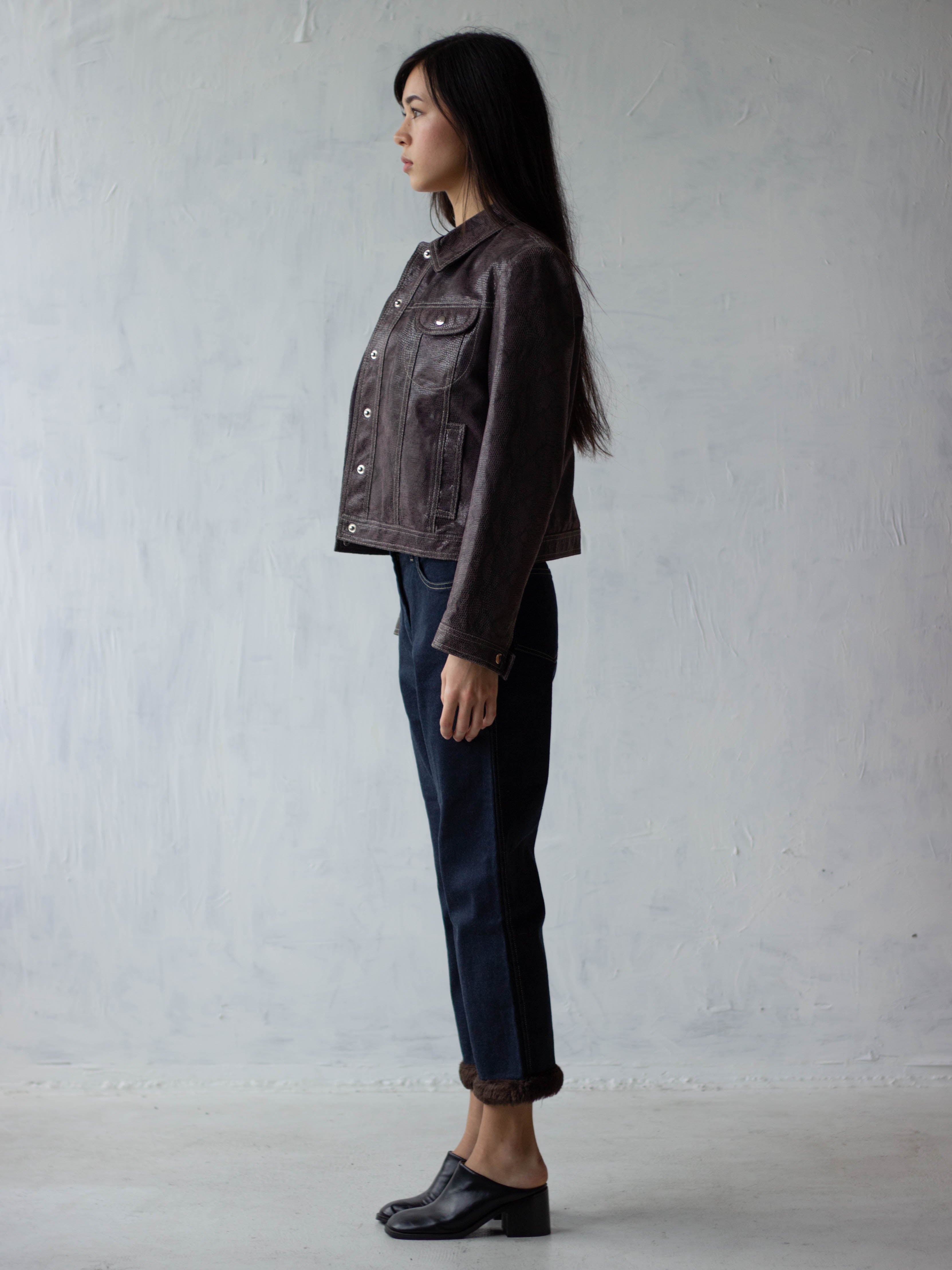 1980~90's Leather Short Jacket　