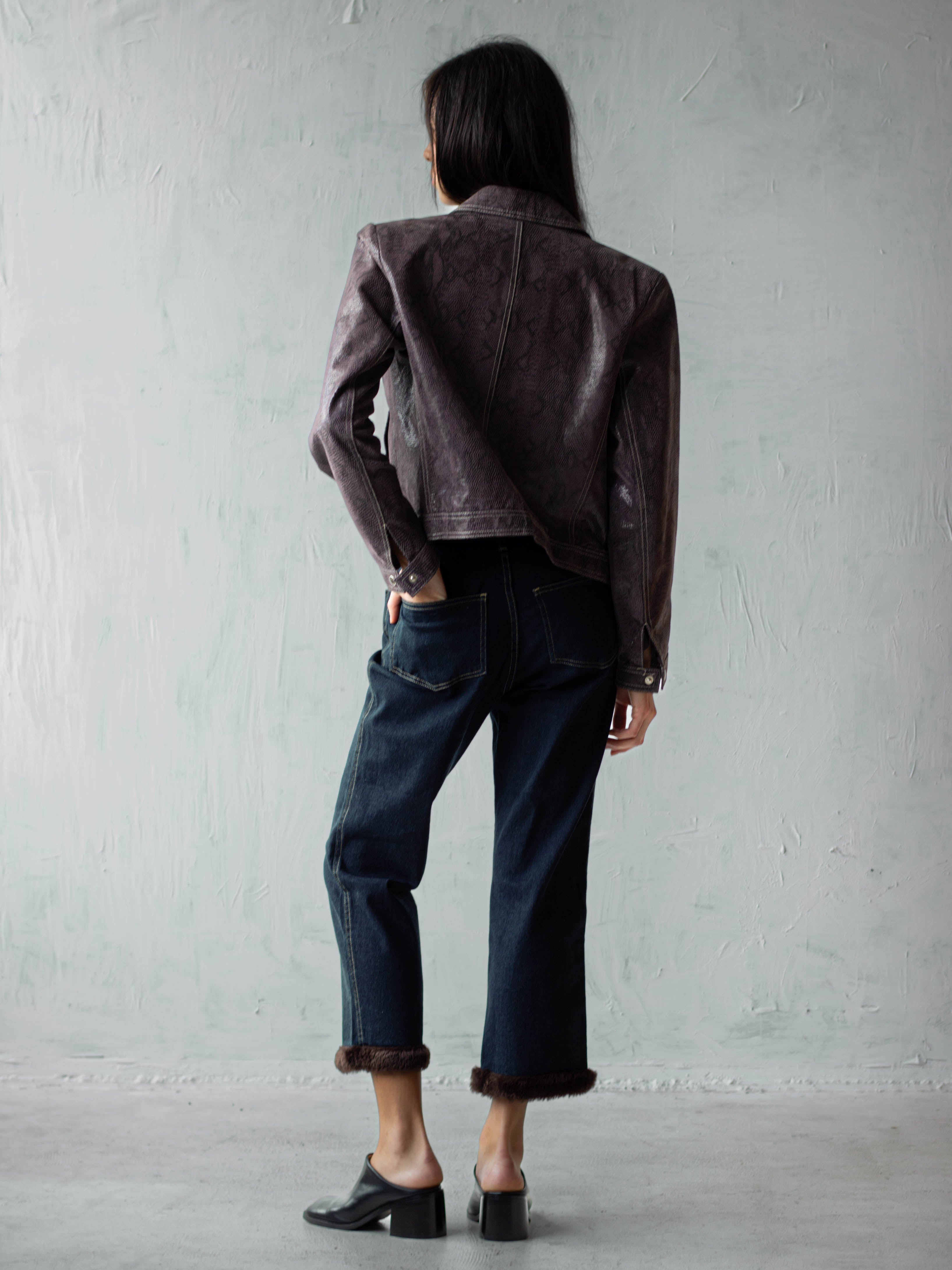 00s Faux Fur Denim