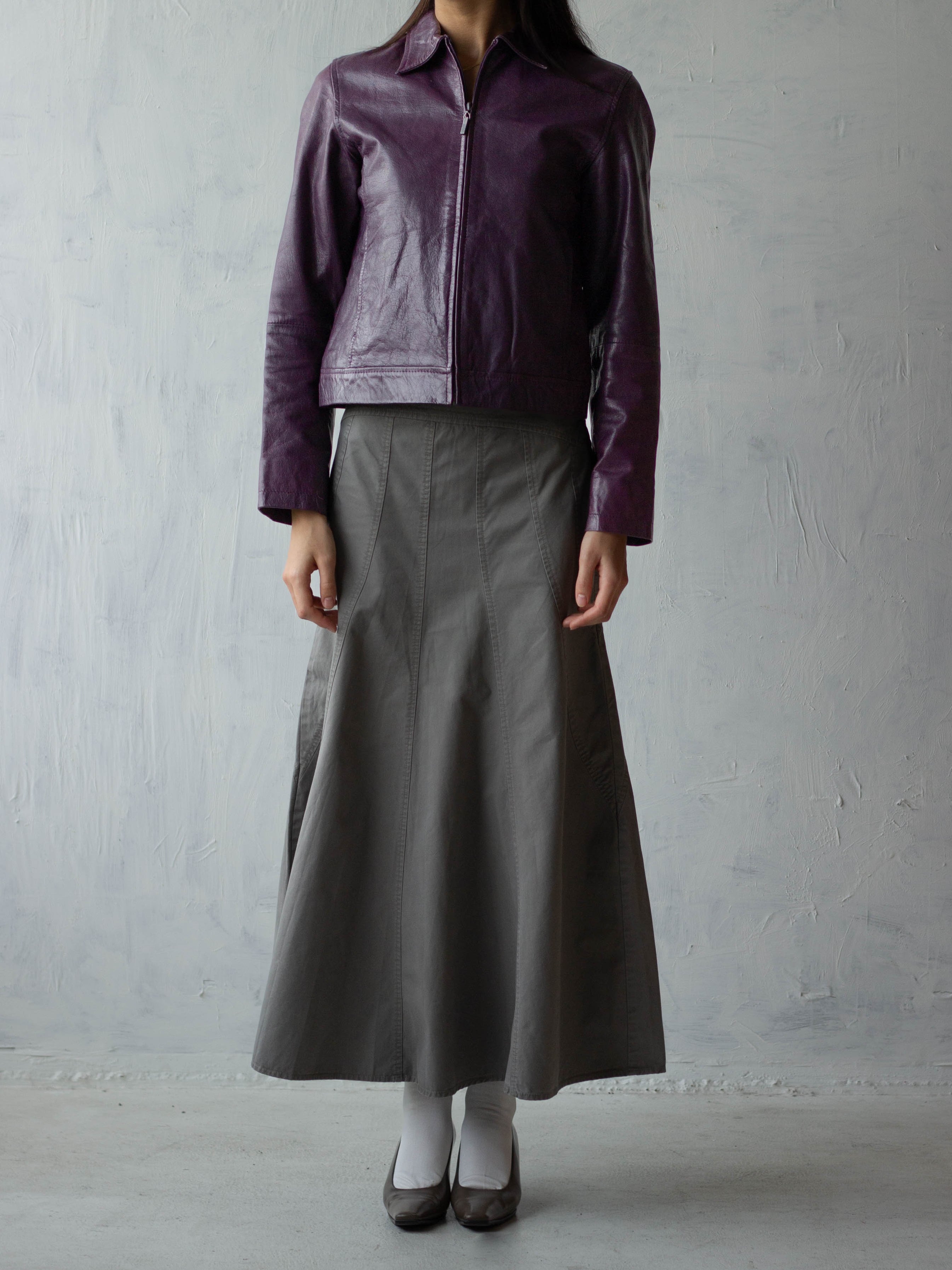 Low-Waist Flare Skirt