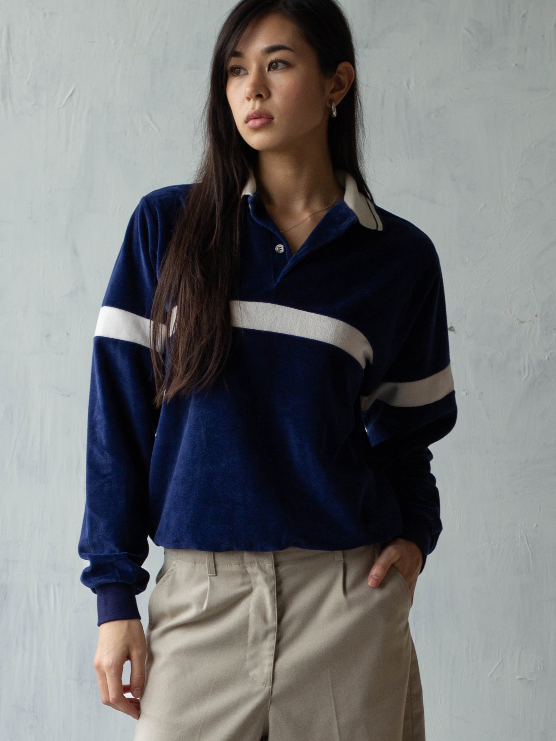 70S Velour Polo