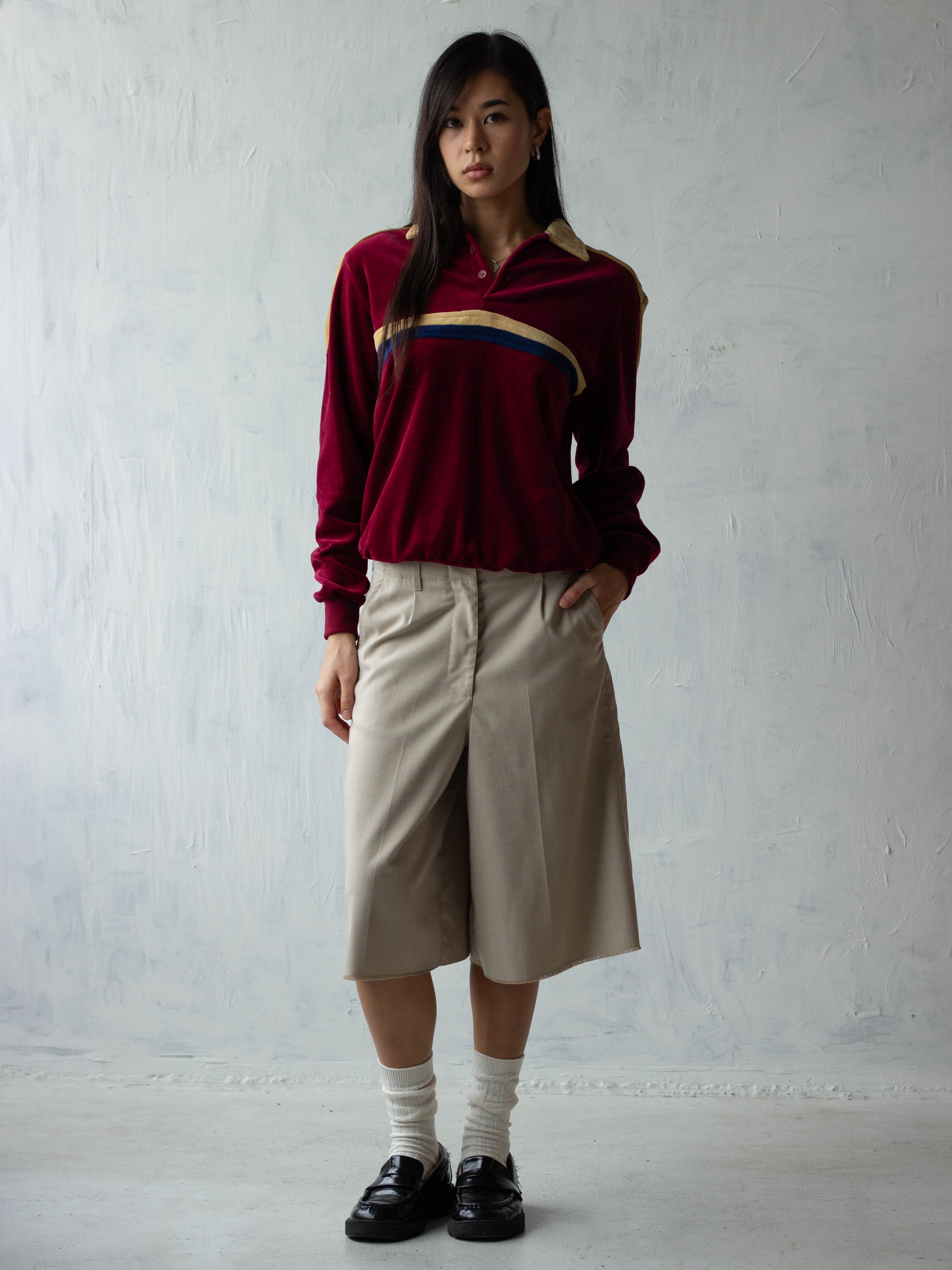 70s Velour Polo