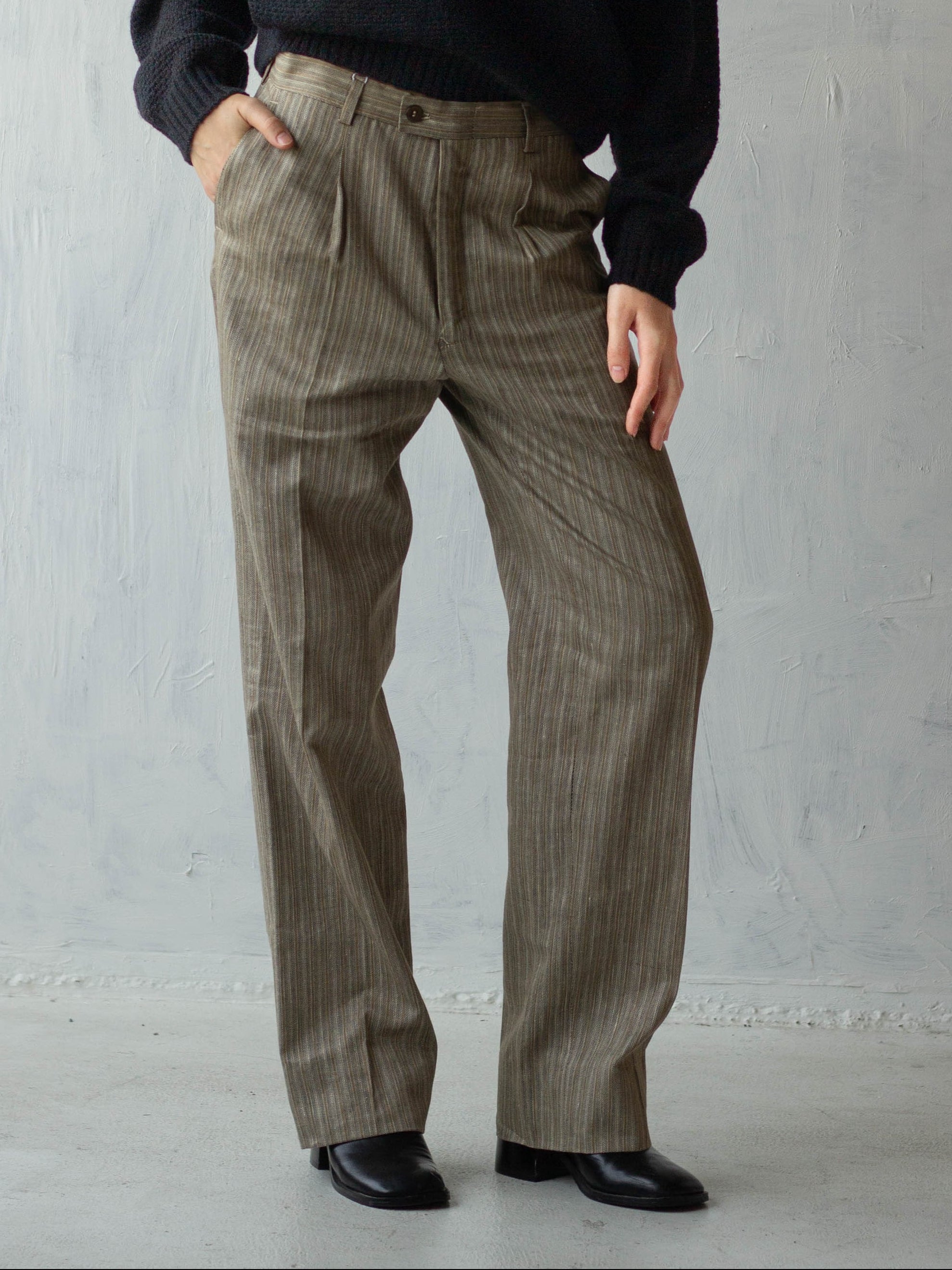 70's Striped Trousers Made In Italy