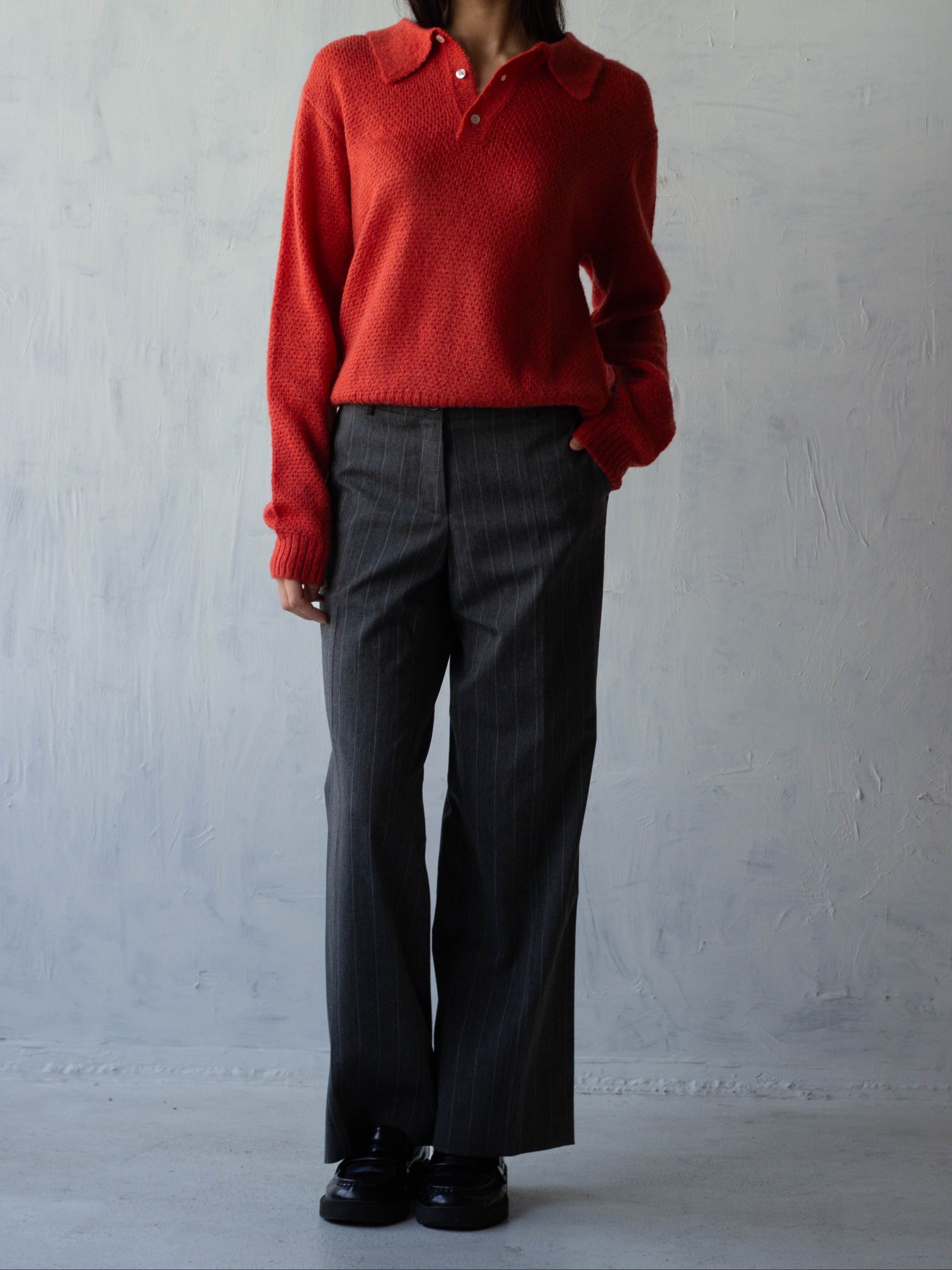 Low-rise Pinstriped Trousers