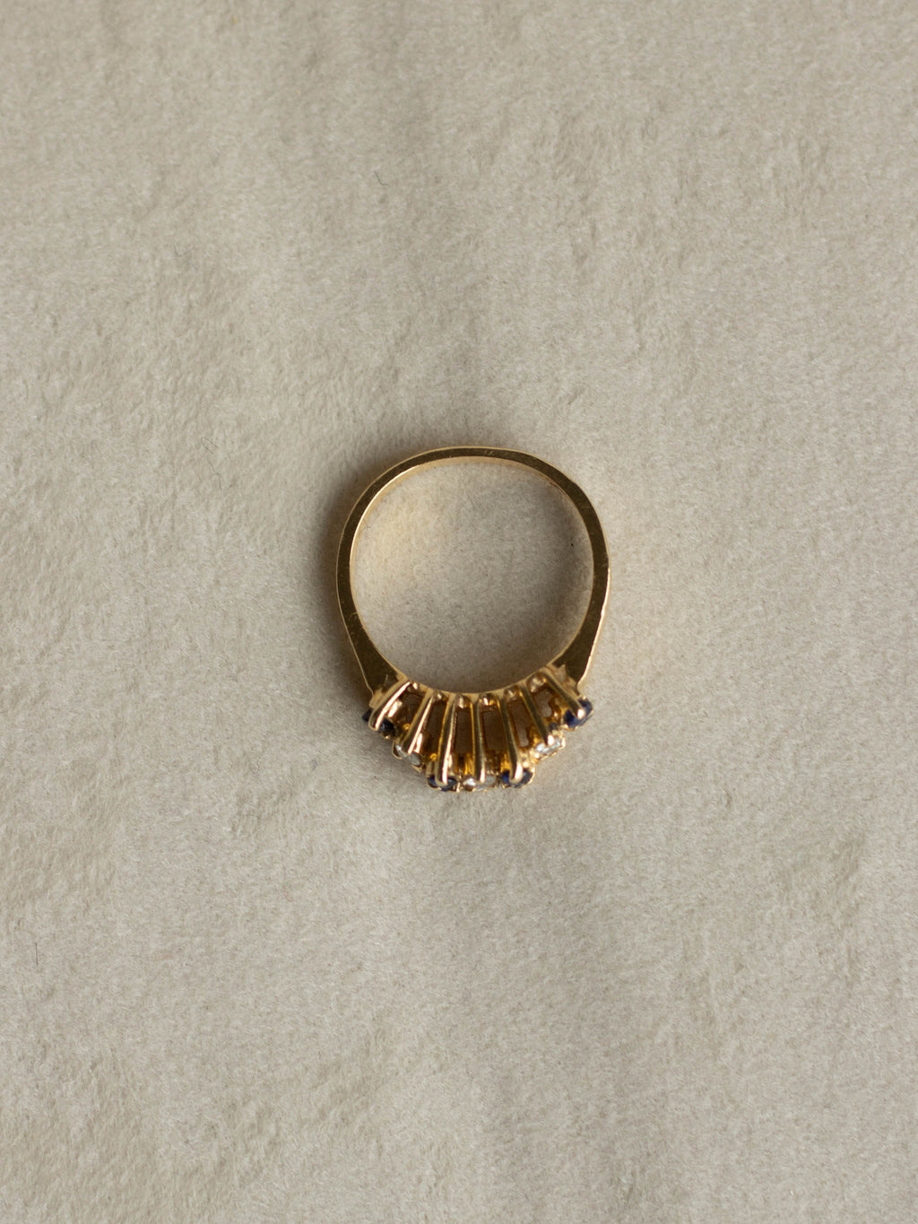 14K Gold Sapphire & Diamond Band Ring (GDR-33)