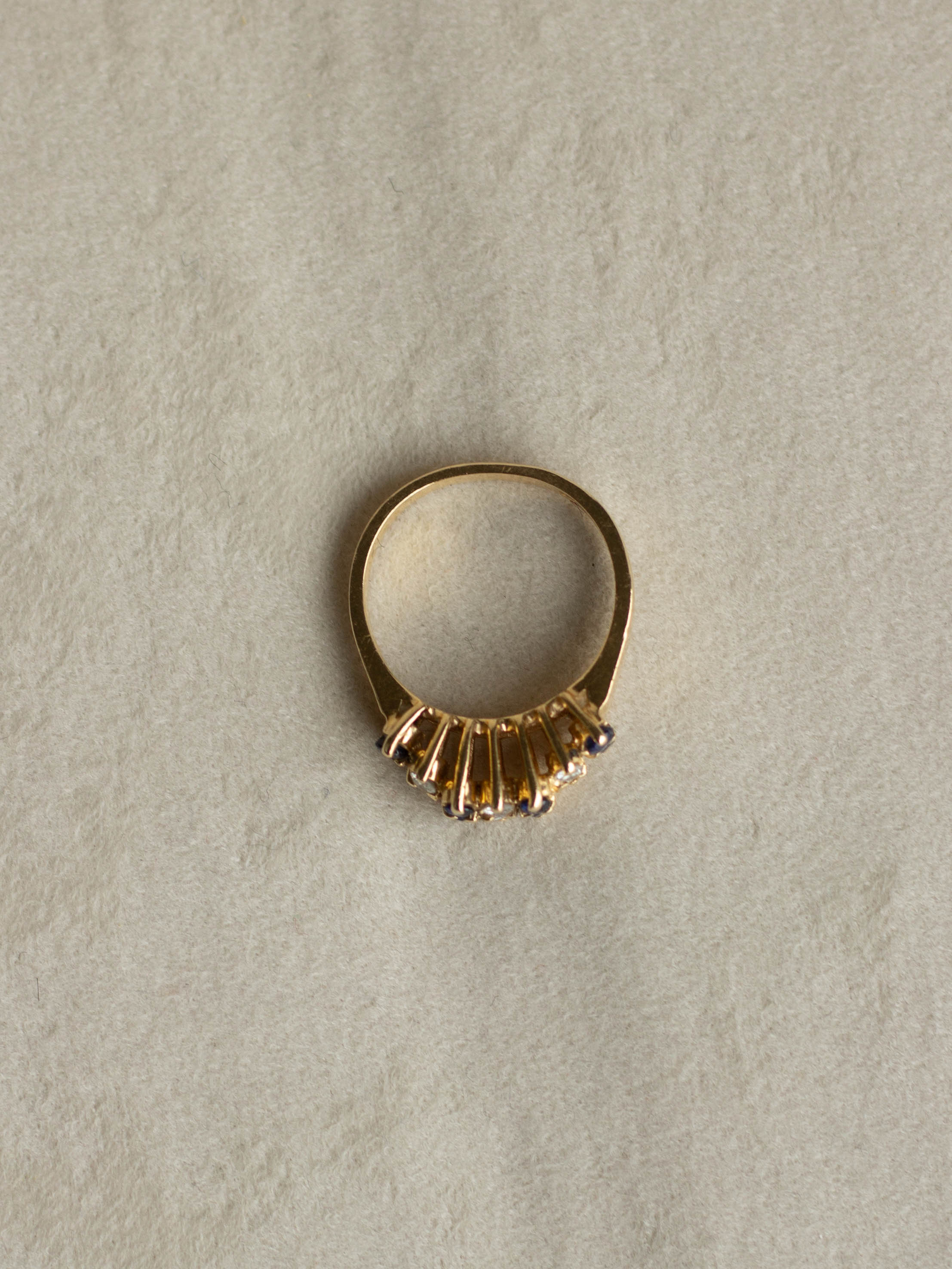 14K Gold Sapphire & Diamond Band Ring (GDR-33)