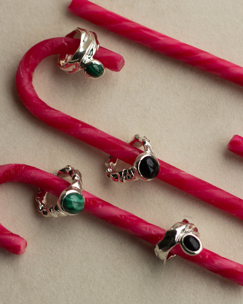 "Isabella Etou" Malachite Crush Ring