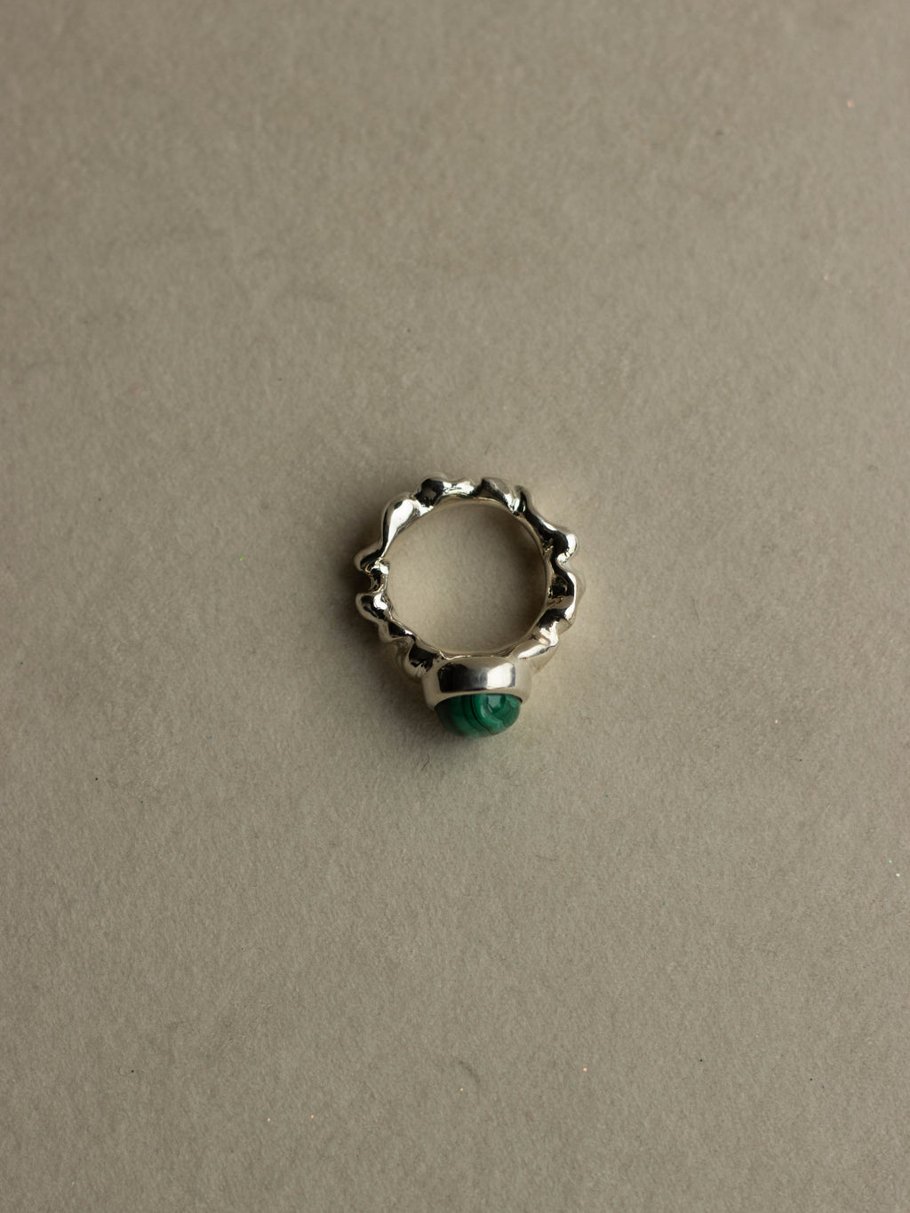 "Isabella Etou" Malachite Crush Ring