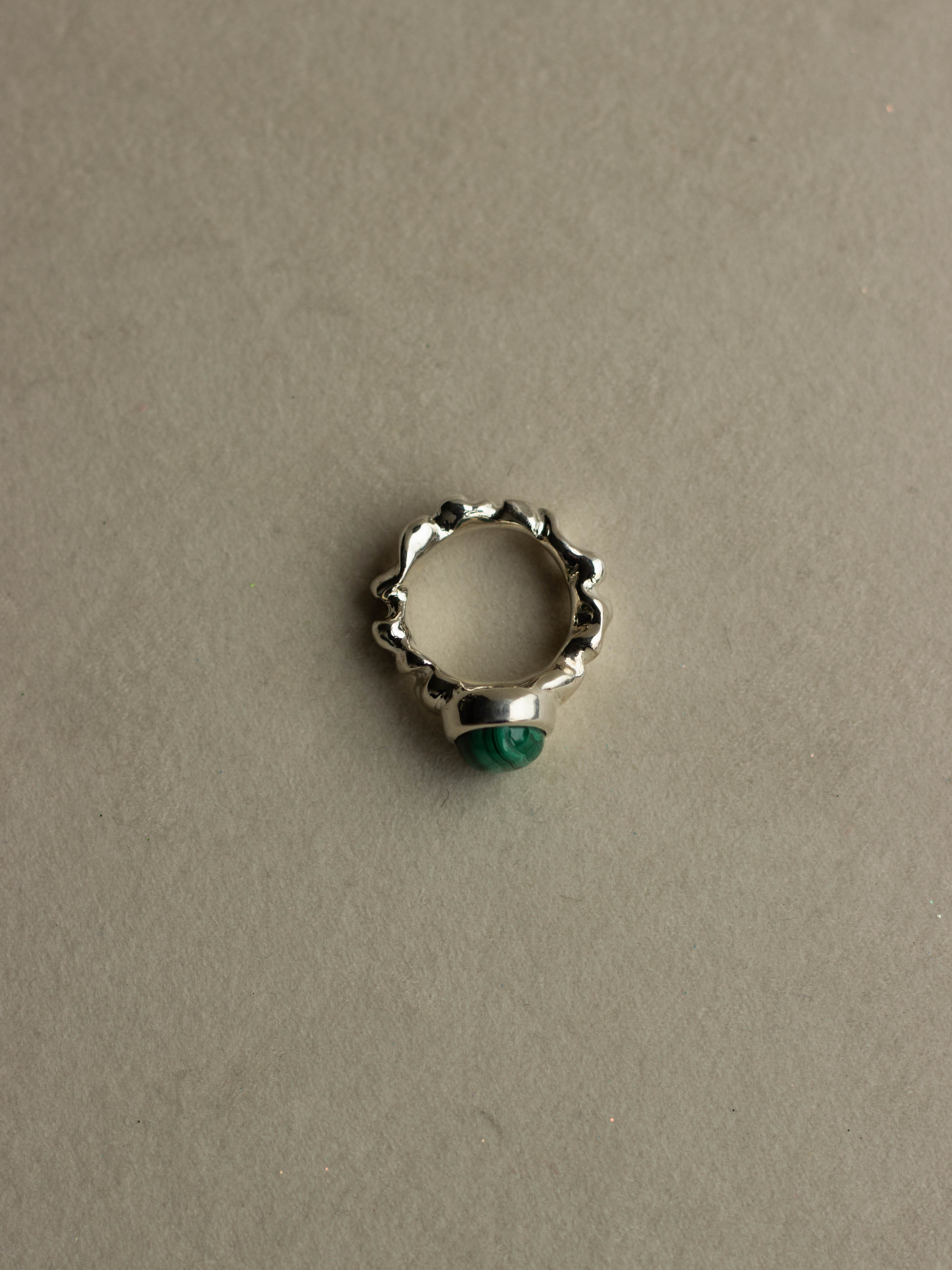 "Isabella Etou" Malachite Crush Ring