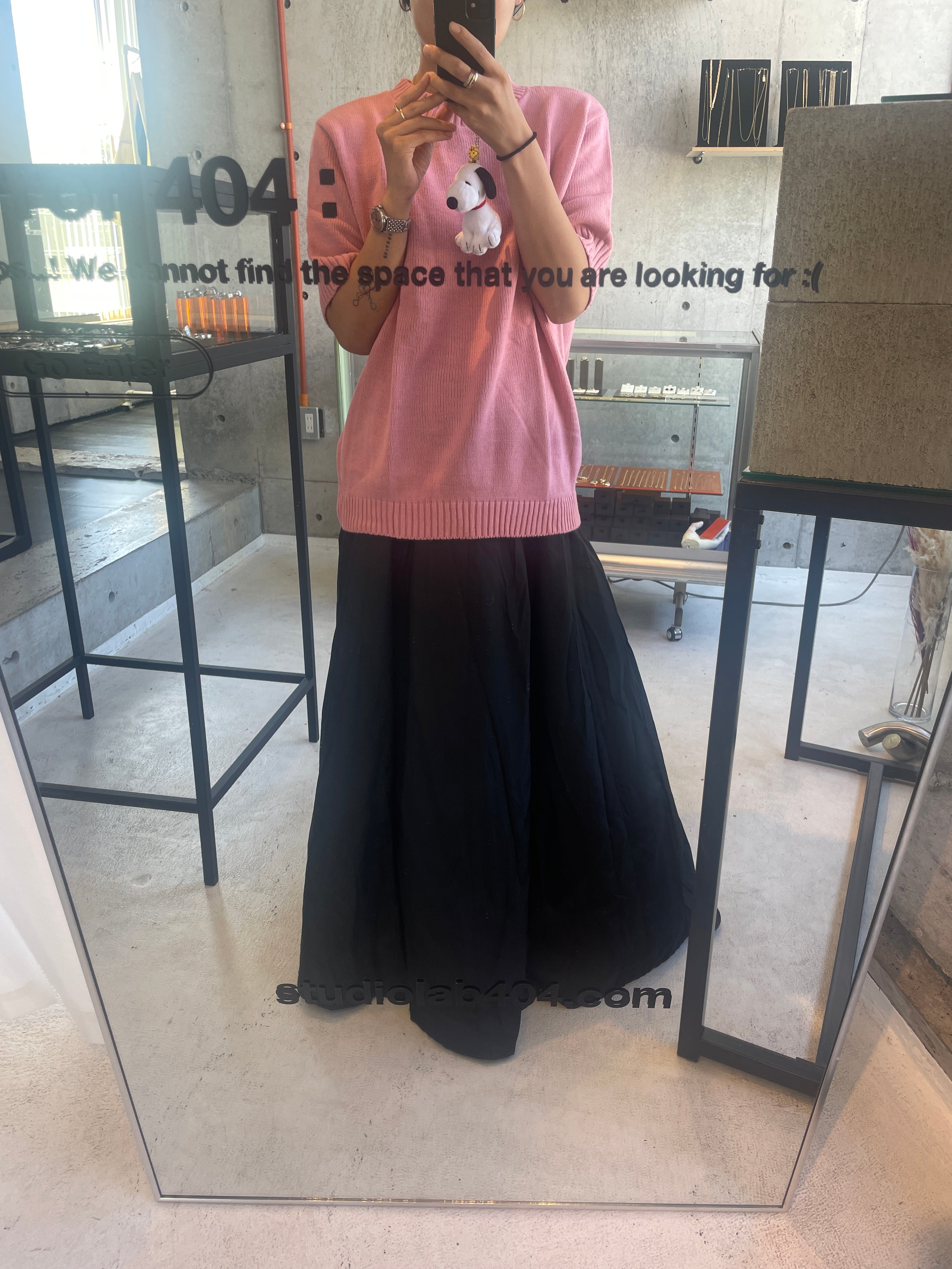 Acrylic Smoke Pink S/S Sweater