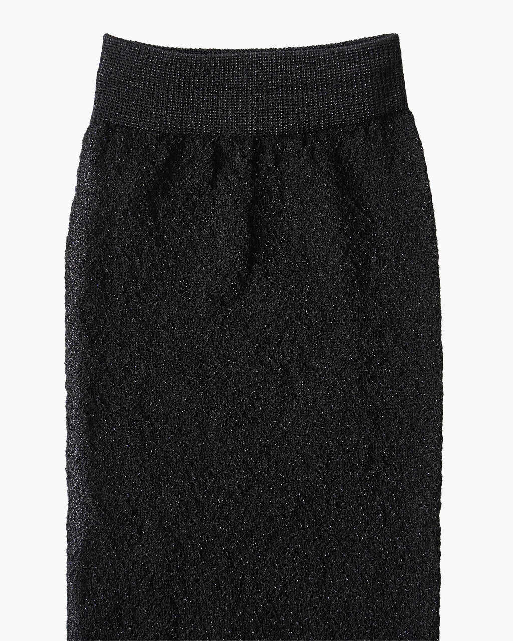 Sheer Glitter Hi Socks - Black