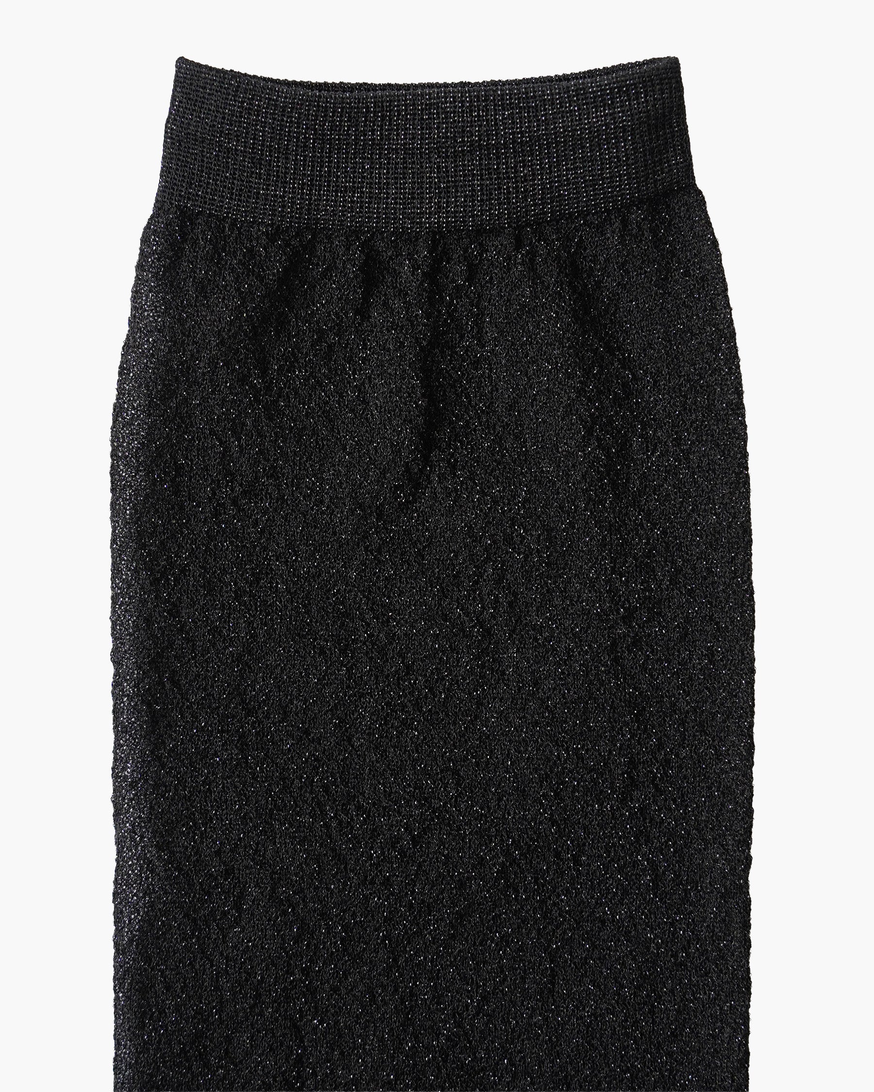 Sheer Glitter Hi Socks - Black