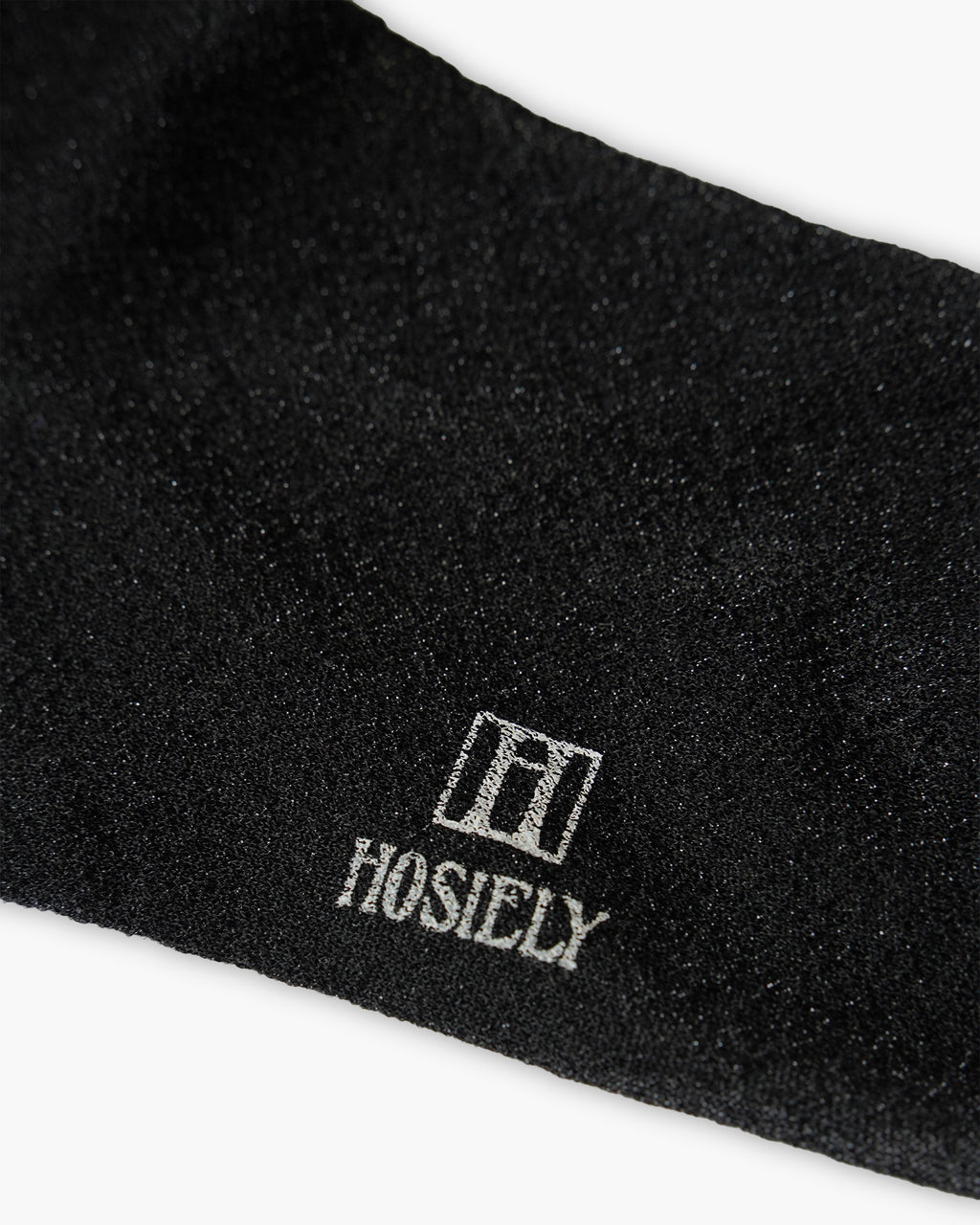 Sheer Glitter Hi Socks - Black