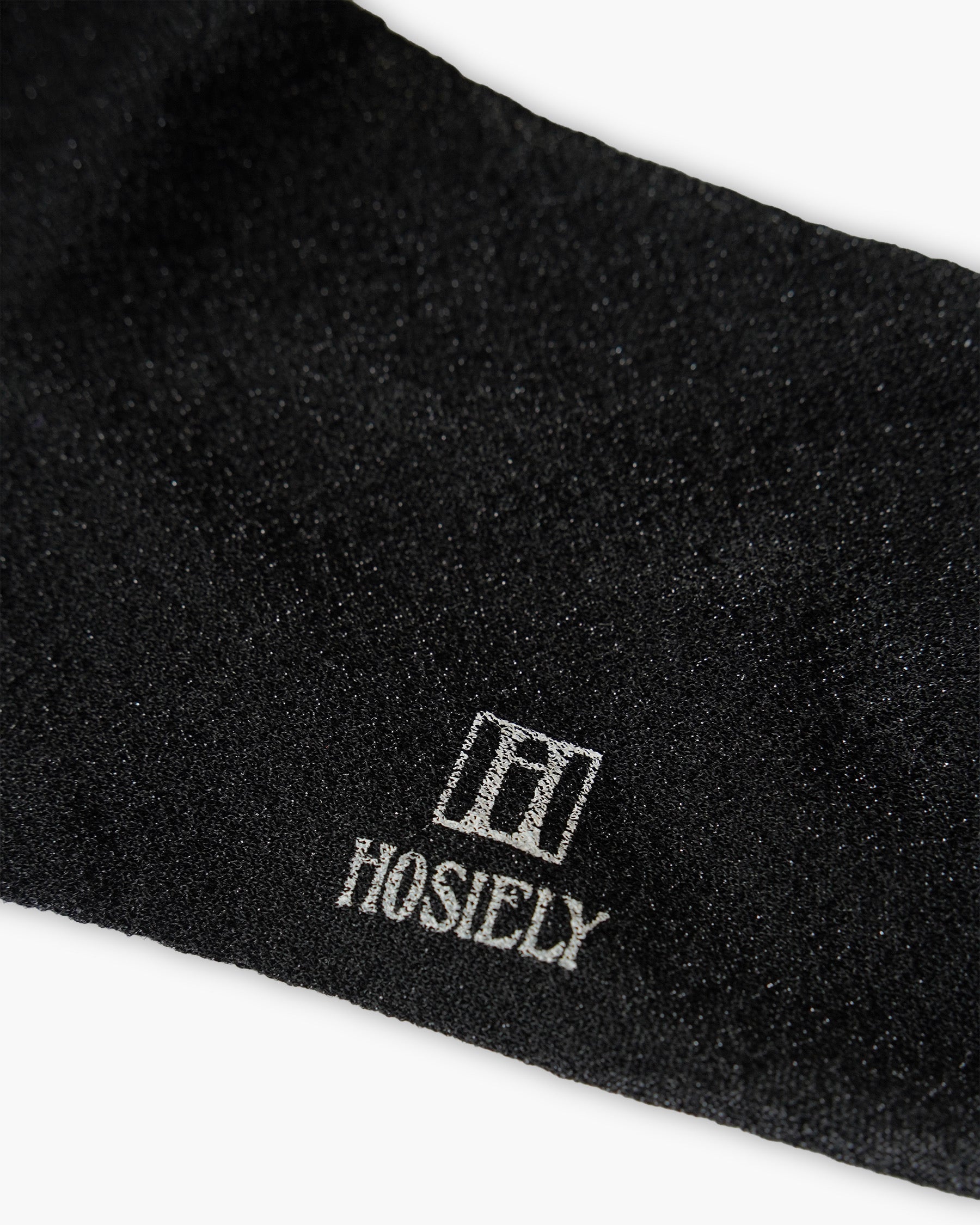 Sheer Glitter Hi Socks - Black