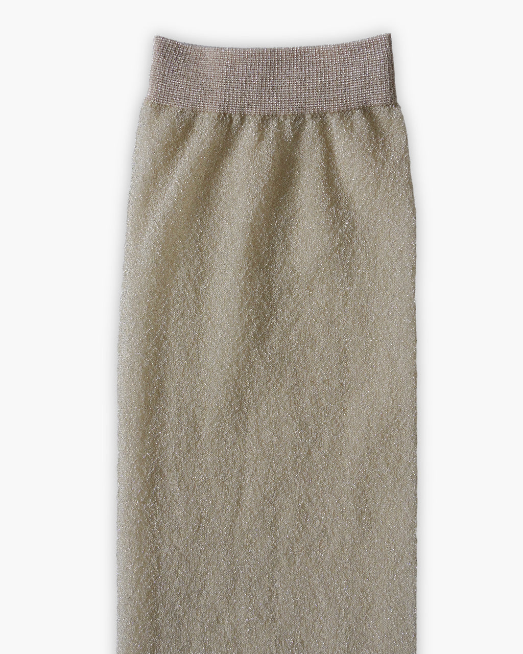 Sheer Glitter Hi Socks - Cream