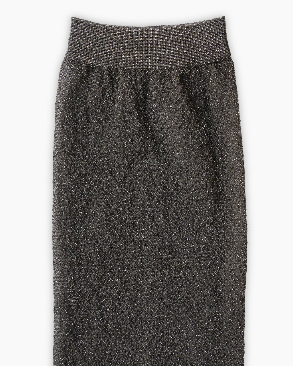 Sheer Glitter Hi Socks - Charcoal