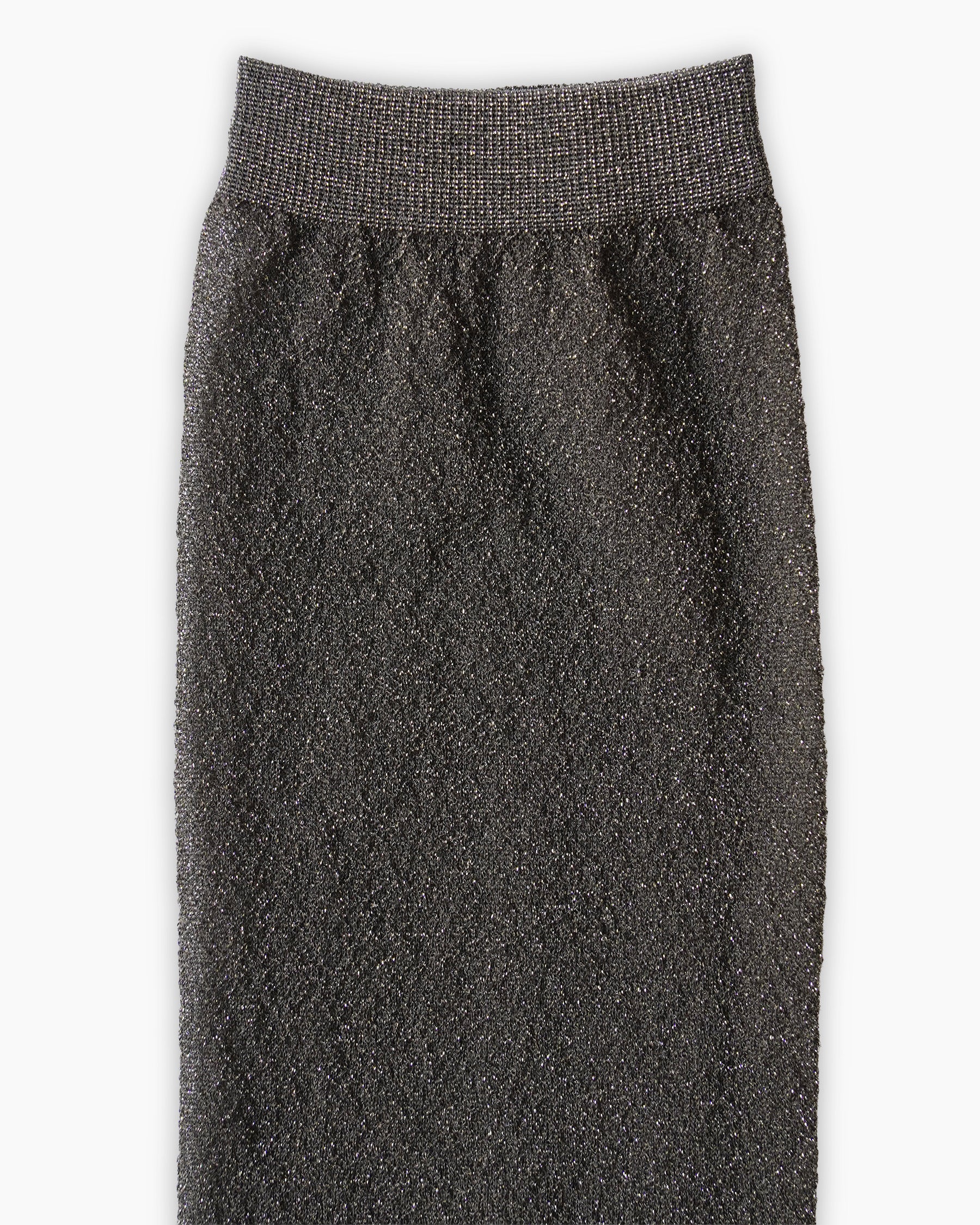 Sheer Glitter Hi Socks - Charcoal