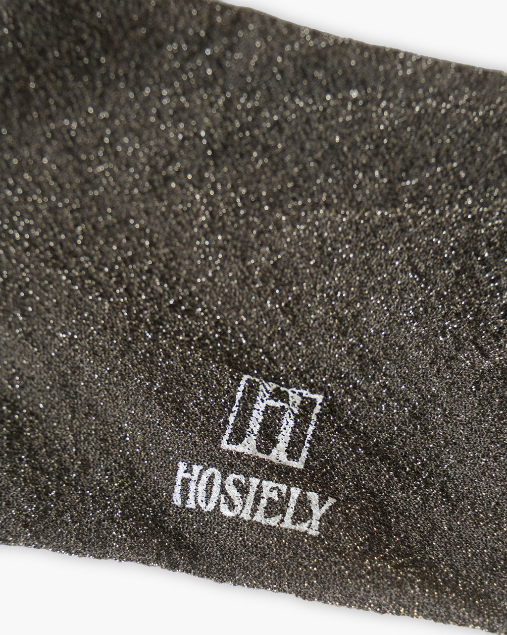 Sheer Glitter Hi Socks - Charcoal