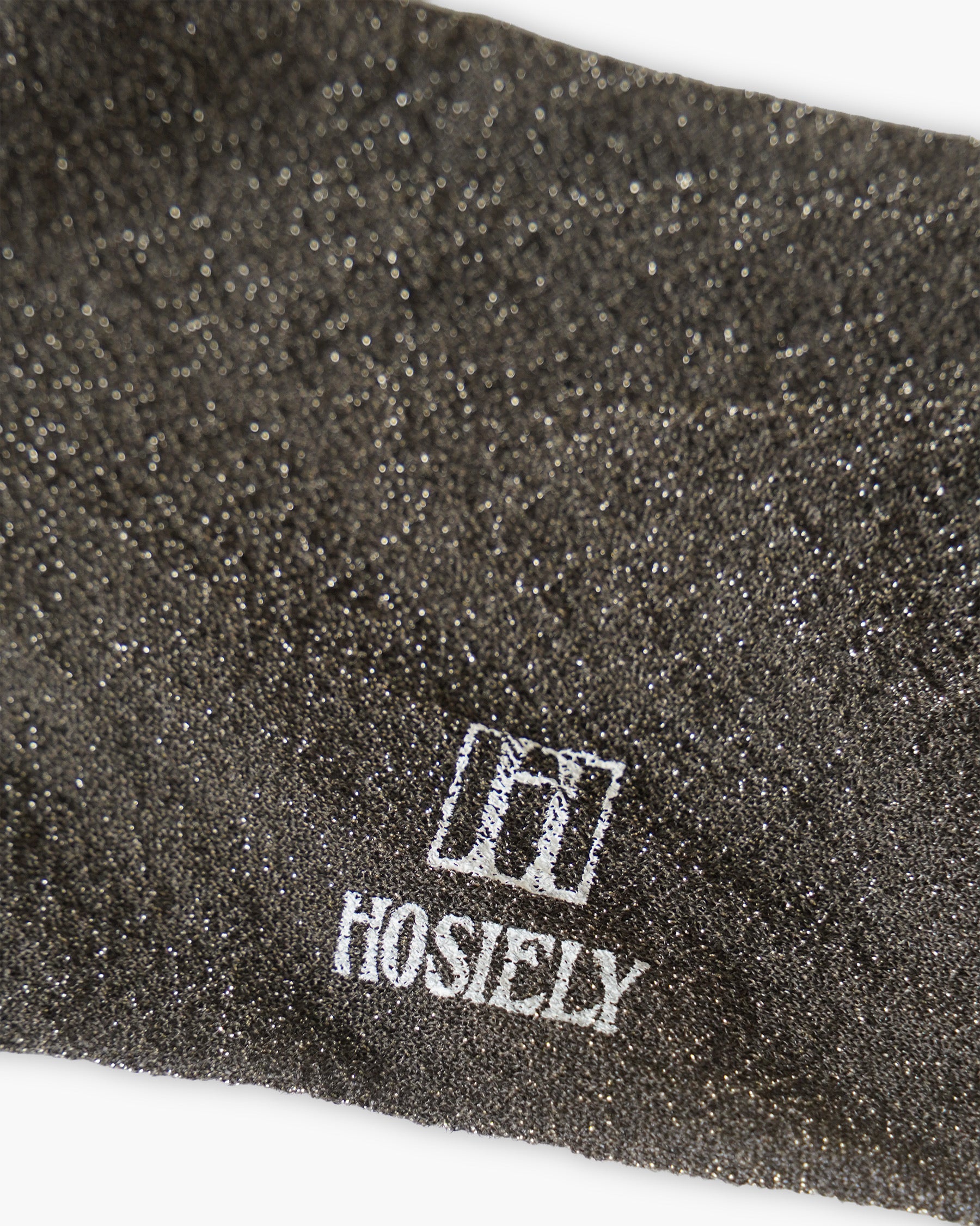 Sheer Glitter Hi Socks - Charcoal