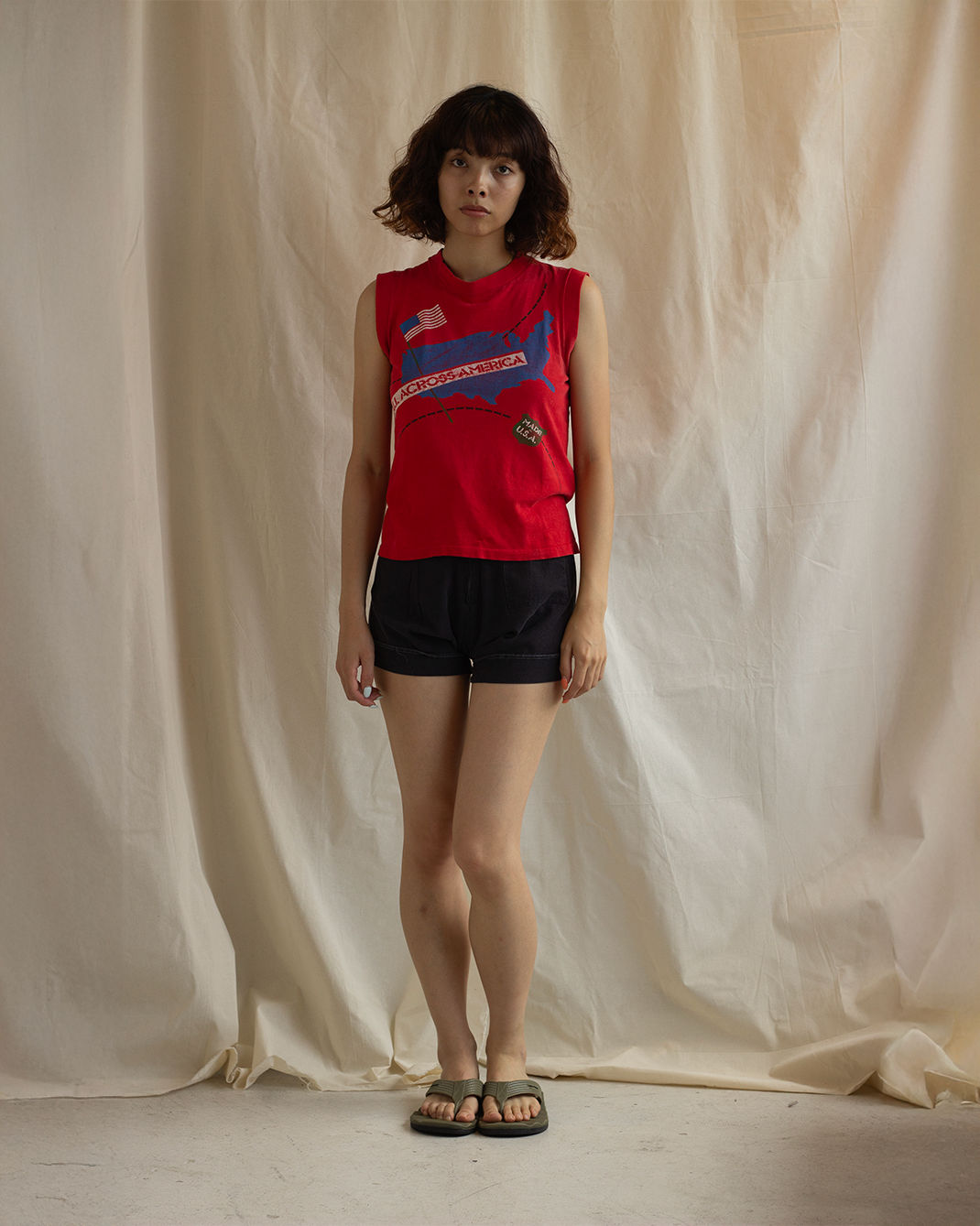 Printed Sleeveless T-Shirt