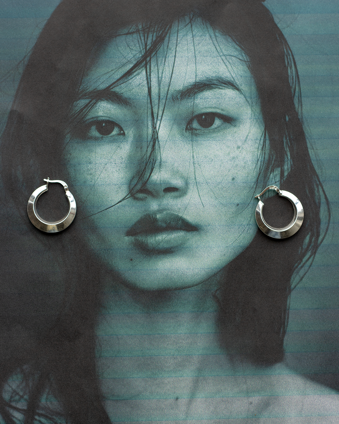 Silver Edge Hoops (E025017)