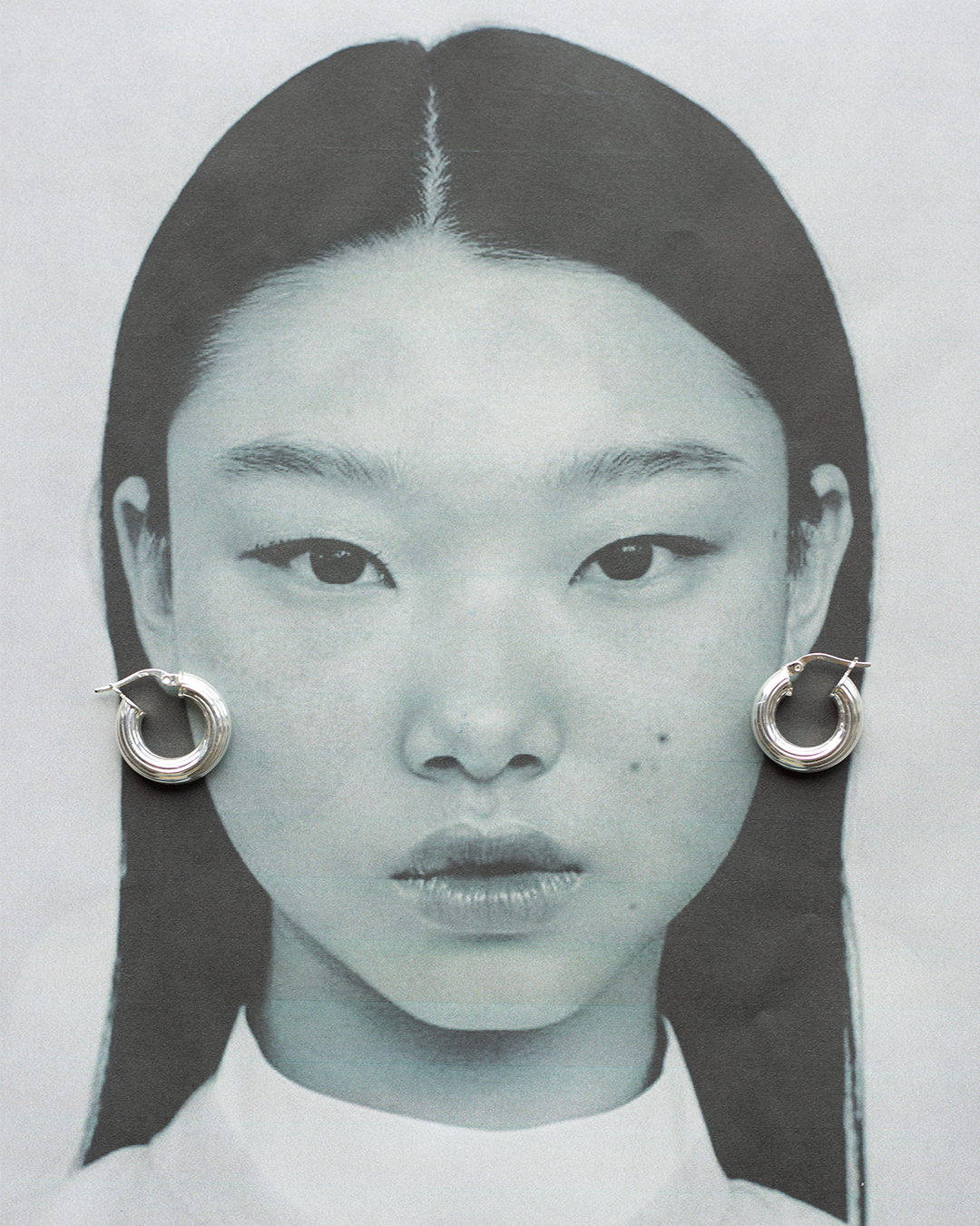 Silver Lined Hoops (E025018)