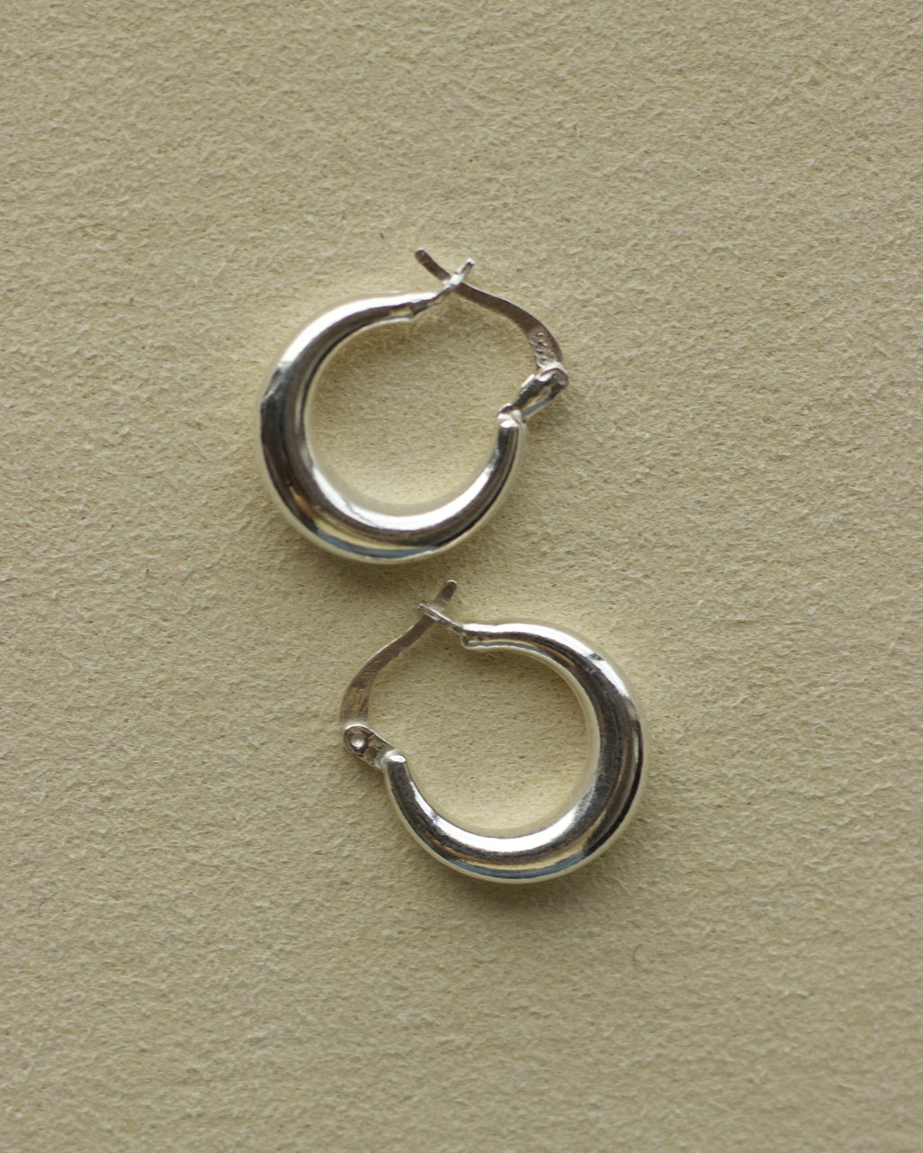 Silver Drop Hoops-Small (E025011)