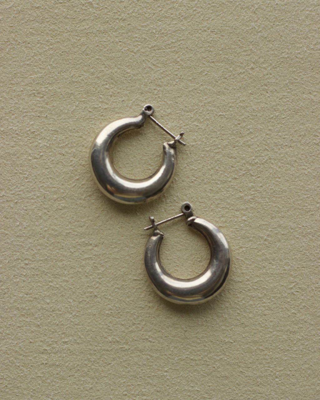 Silver Chunky Hoops