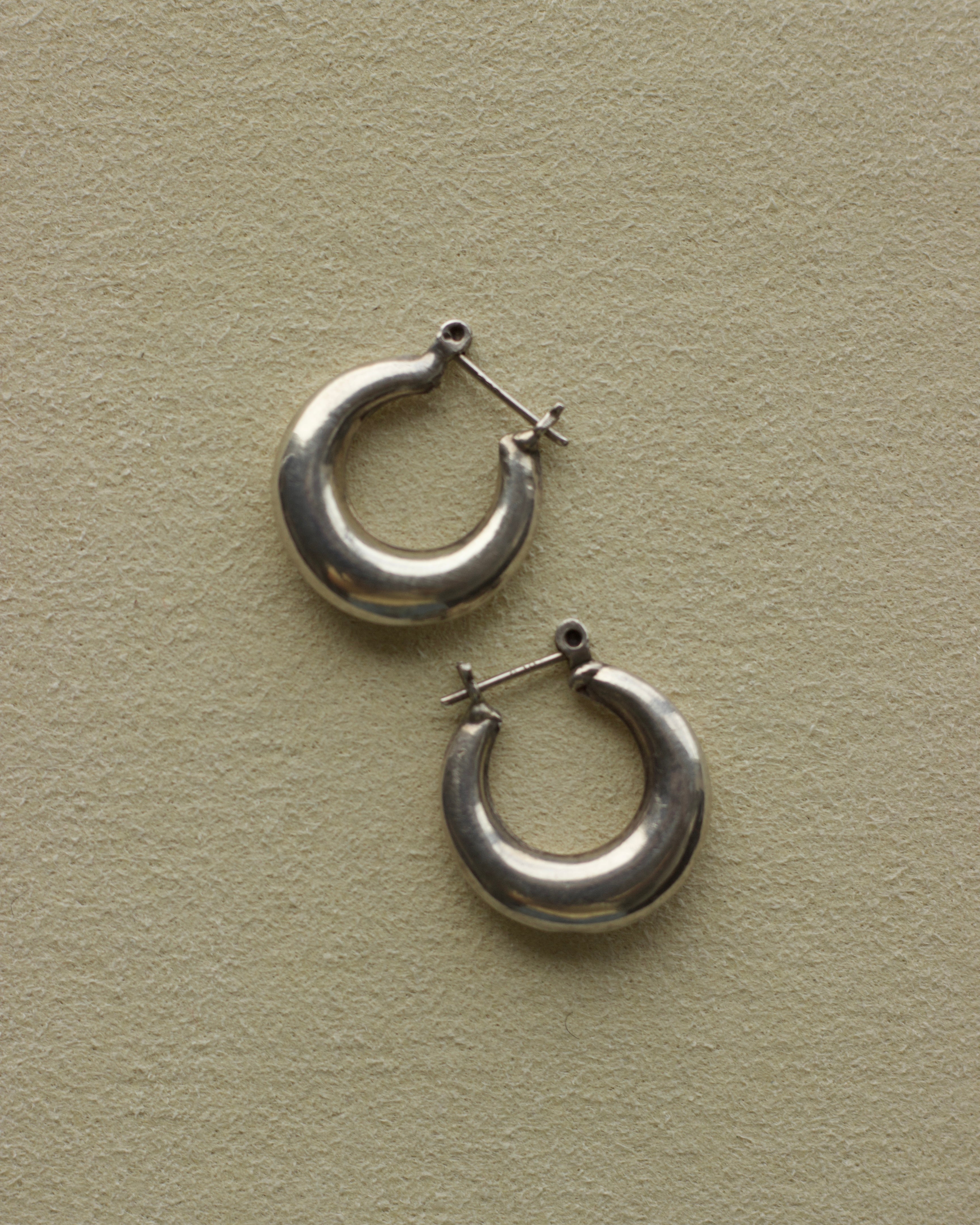 Silver Chunky Hoops